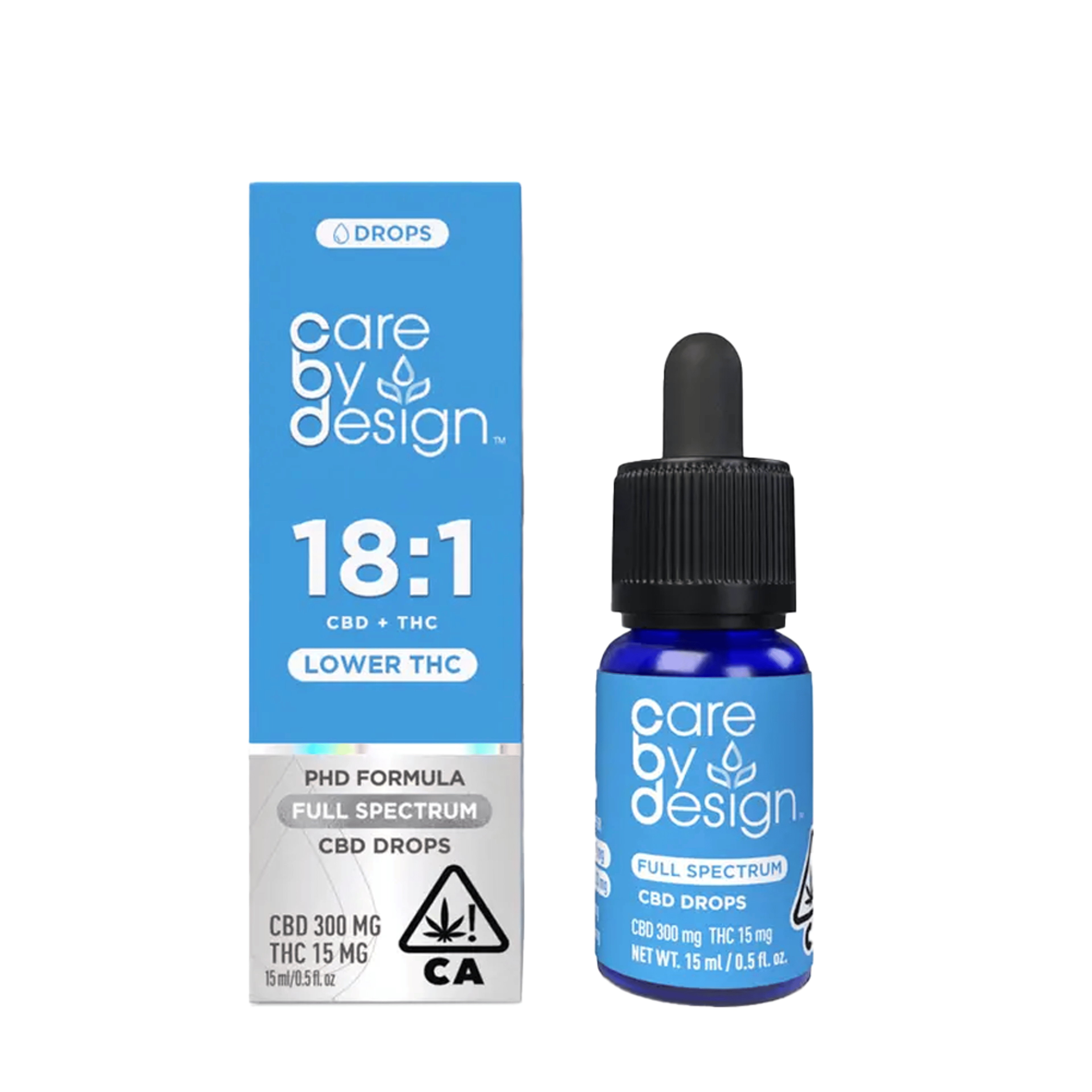 18:1 Full Spectrum Cbd Drops (15ml) - Care By Design - - $40 - Tincture