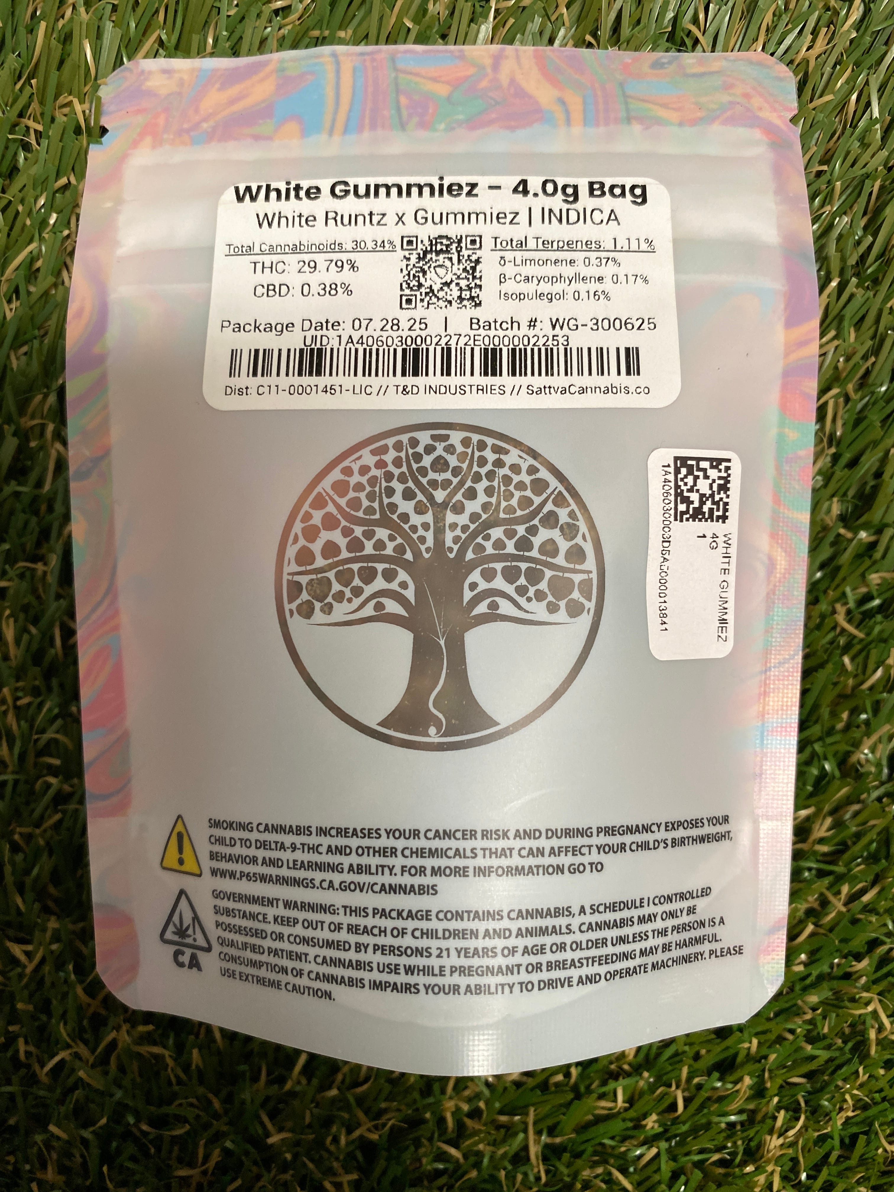 WHITE GUMMIEZ 4G - SATTVA -  - $24.19 - Flower