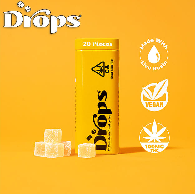 Drops - Lemon Live Rosin Jellies (Active) - 100mg - Drops -  - $11.99 - Edibles