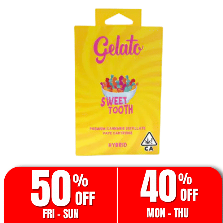Gelato Flavor | 1g - Sweet Tooth - Cartridge - Hybrid - Gelato -  - $27 - Vape Carts