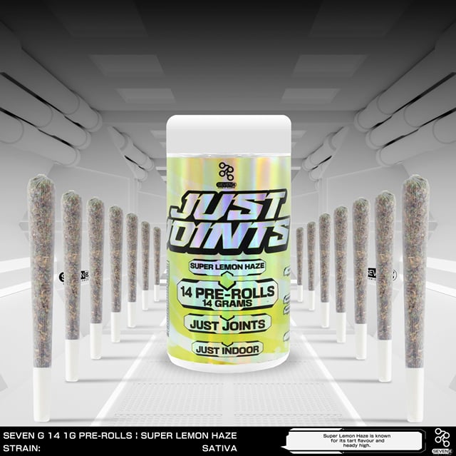 Super Lemon Haze Sativa Just Joints - 14pk pre-rolls - 14g by Seven G