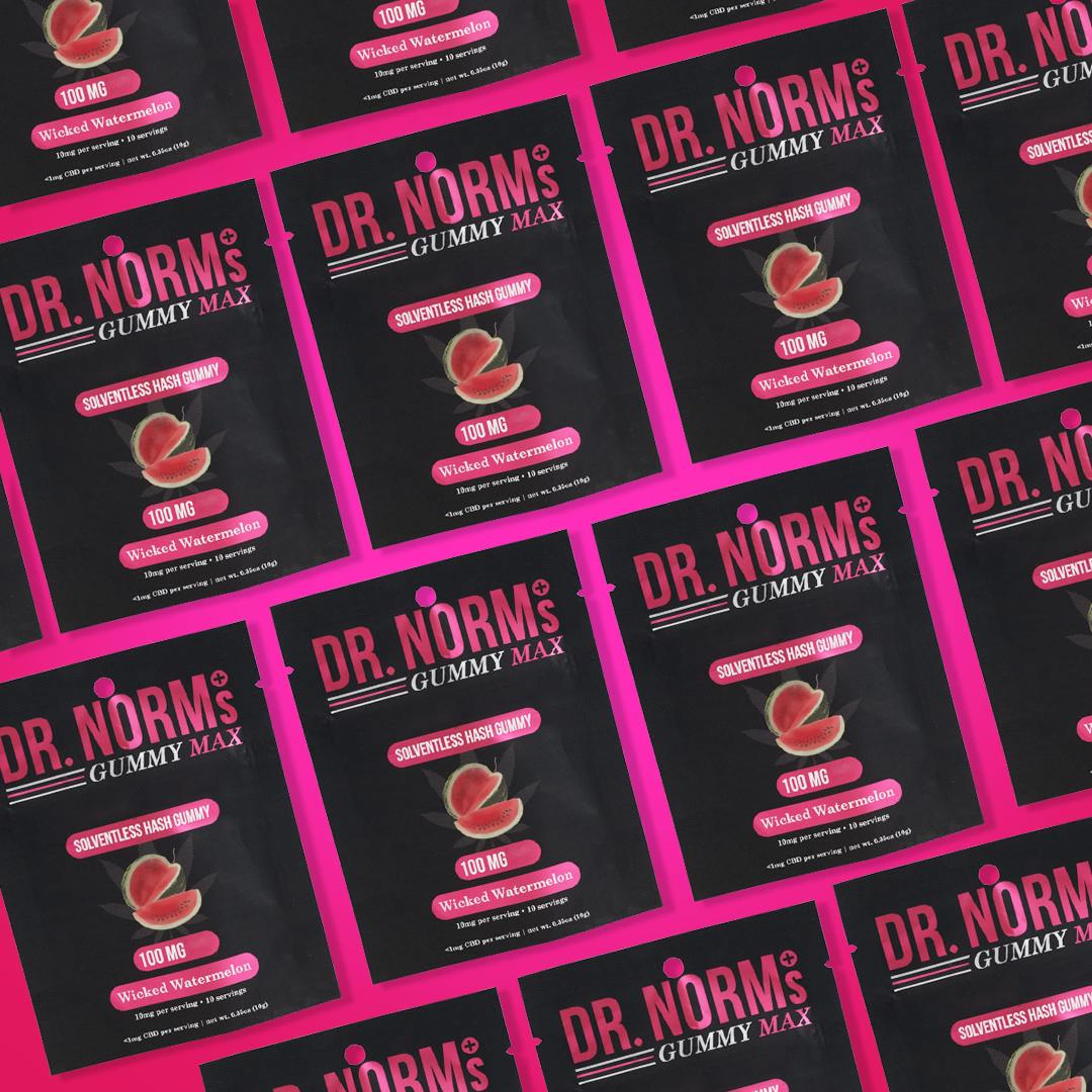 Wicked Watermelon Hash MAX 100mg Gummy - Dr. Norms - - $10.75 - Edible