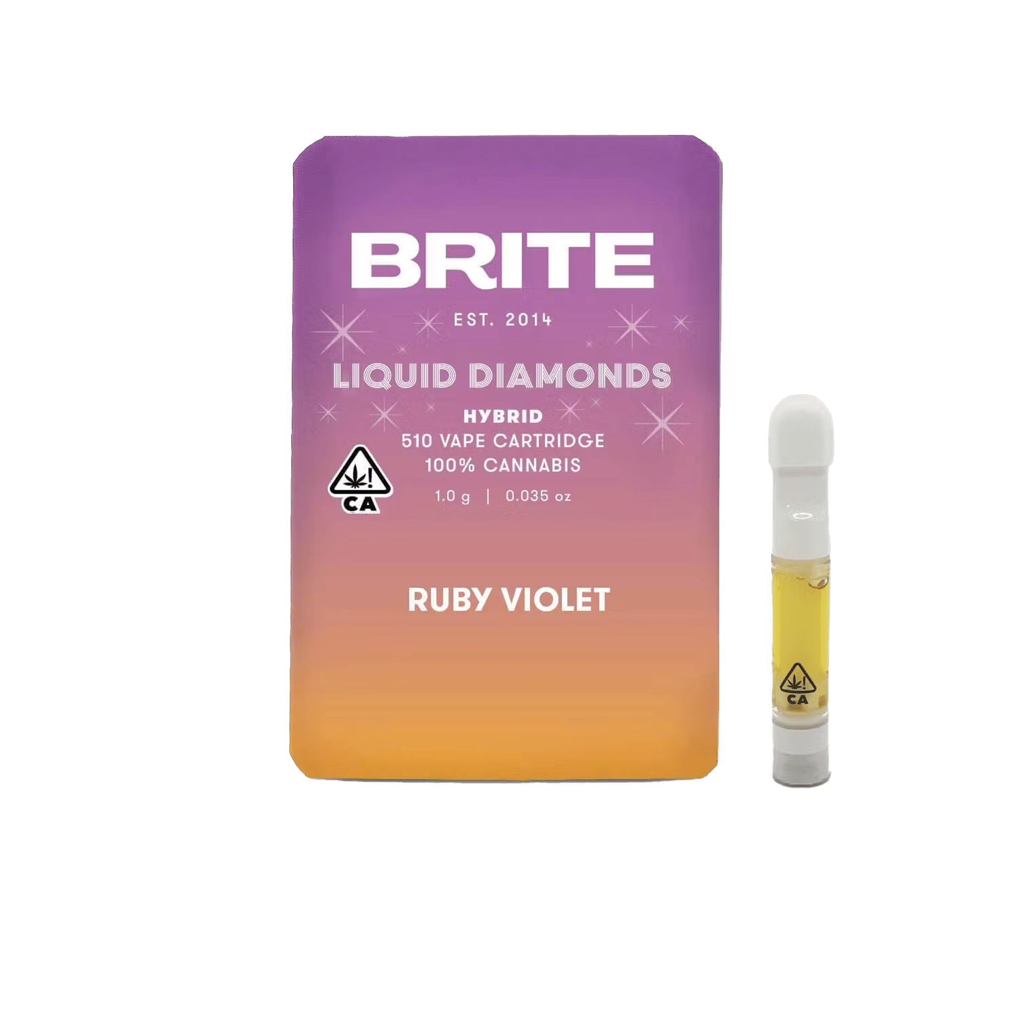 Ruby Violet - Liquid Diamonds - Cart - Brite Labs - One Gram - $24.99 - Vape Cartridges (Universal 510 Battery Required)