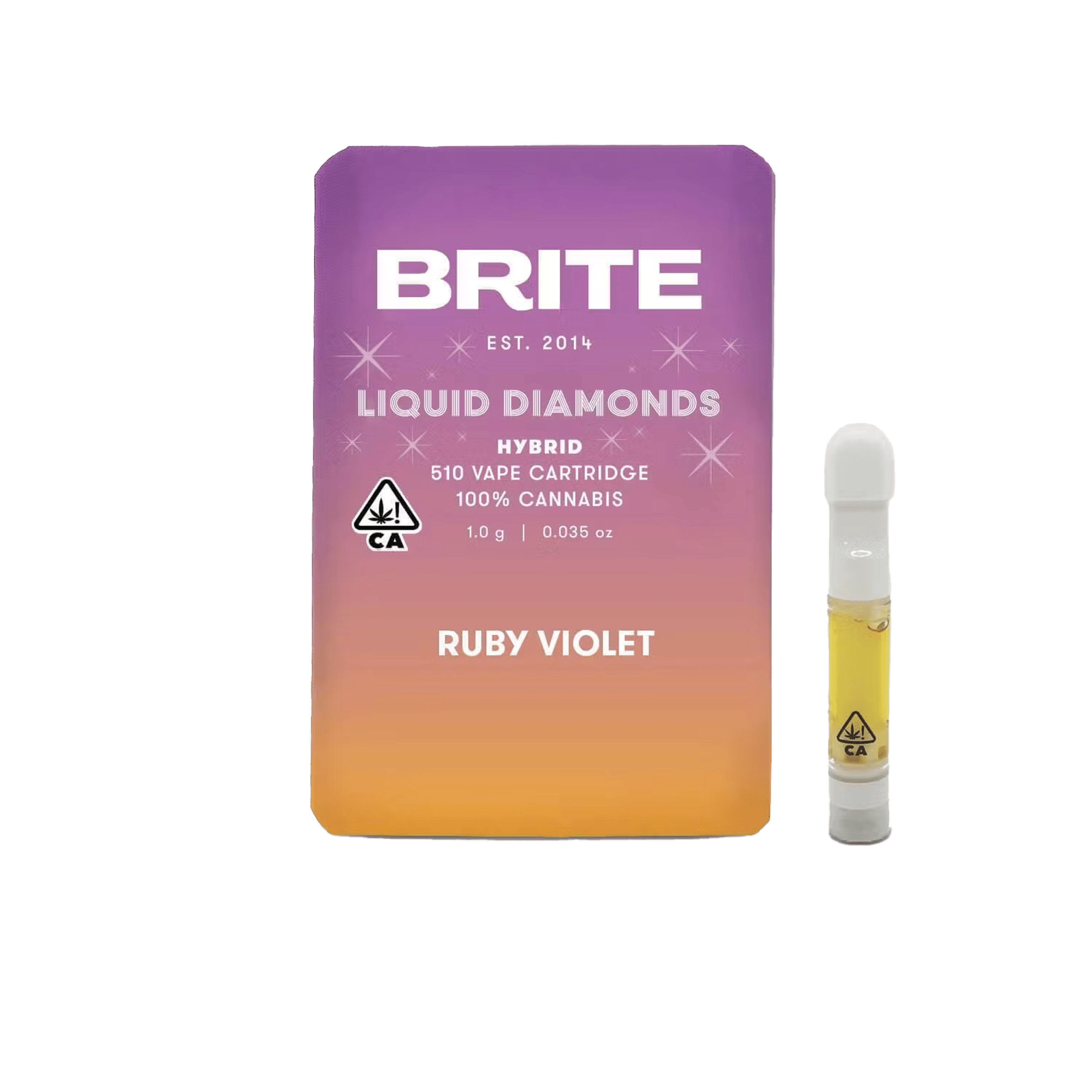 Ruby Violet - Liquid Diamonds - Cart - Brite Labs - One Gram - $24.99 - Vape Cartridges (Universal 510 Battery Required)