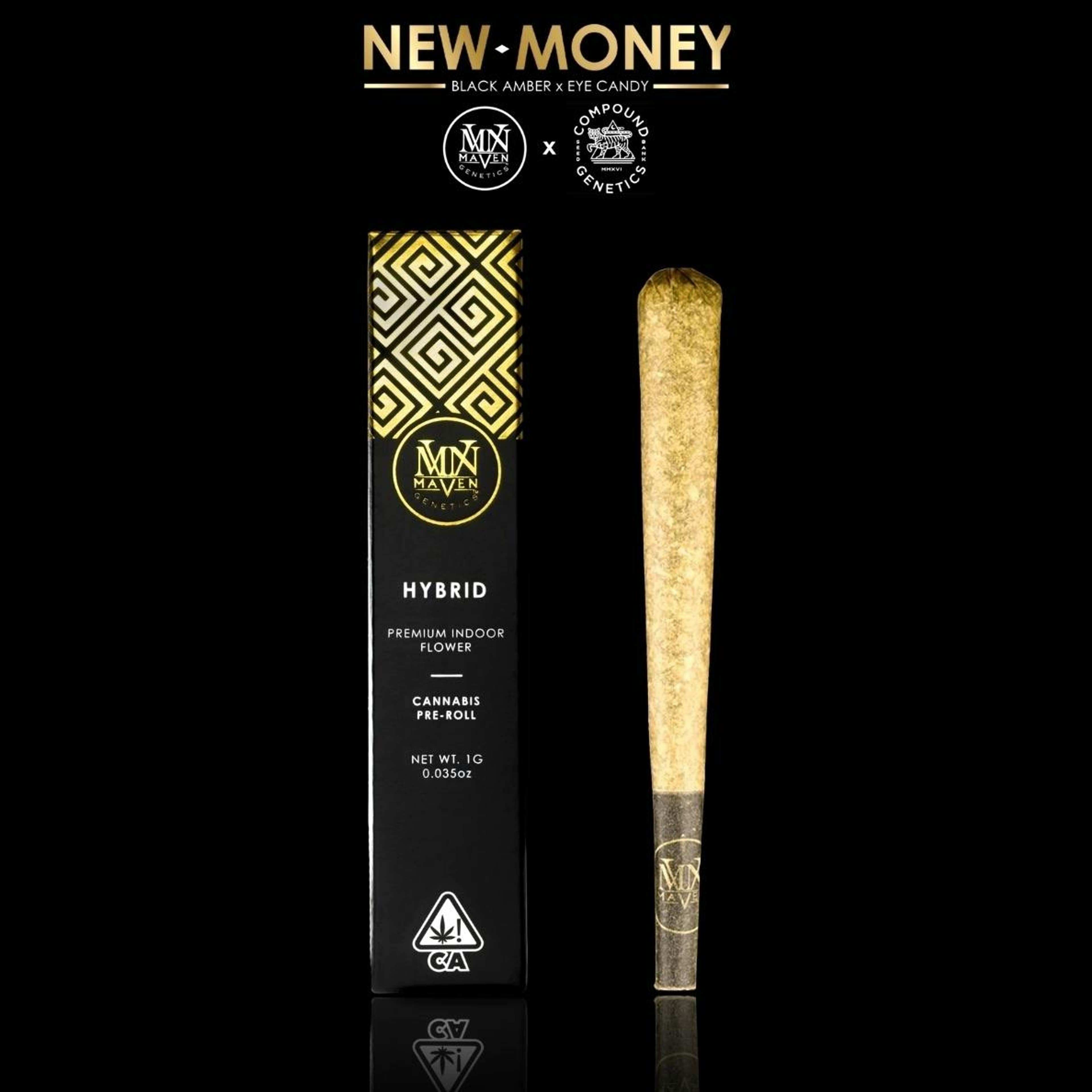 New Money Pre-Roll 1g - Maven Genetics - - $10 - Preroll