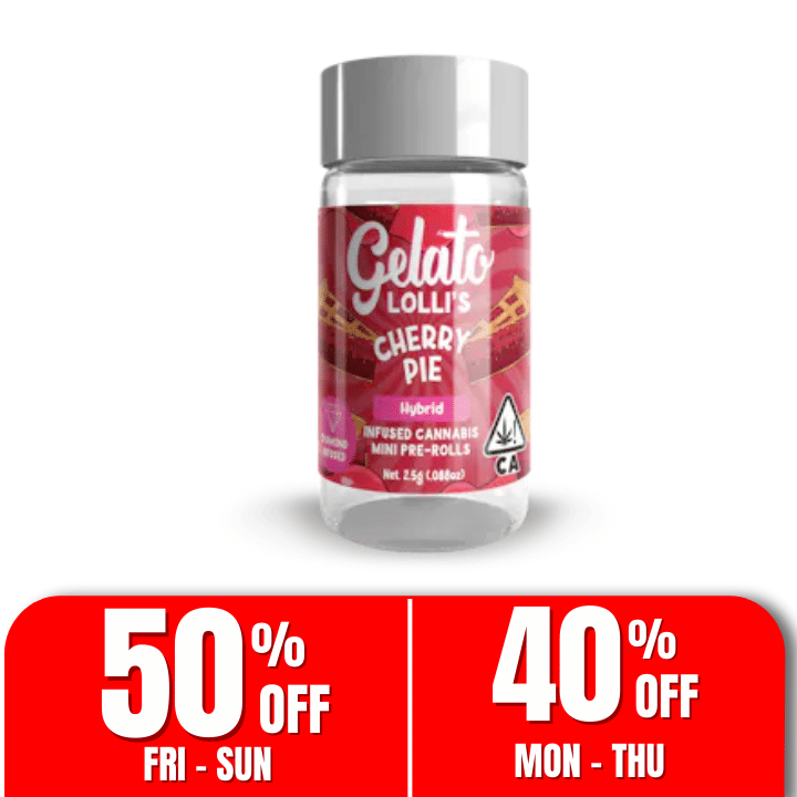 Gelato Lolli's | .6gx5pk - Cherry Pie - Infused Pre-Rolls - Hybrid - Gelato -  - $33.50 - Pre-Rolls