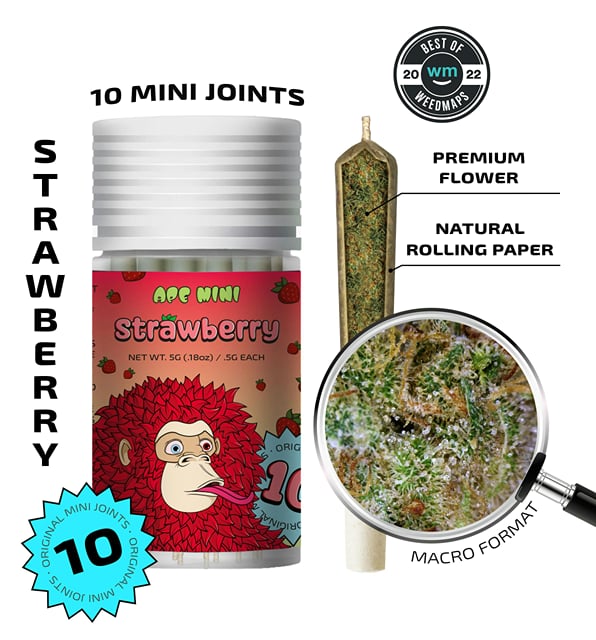 Strawberry — 10 original mini joints (5g | 0.5g each)