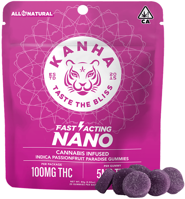 Kanha - Passionfruit Paradise - NANO Indica Gummies 100mg
