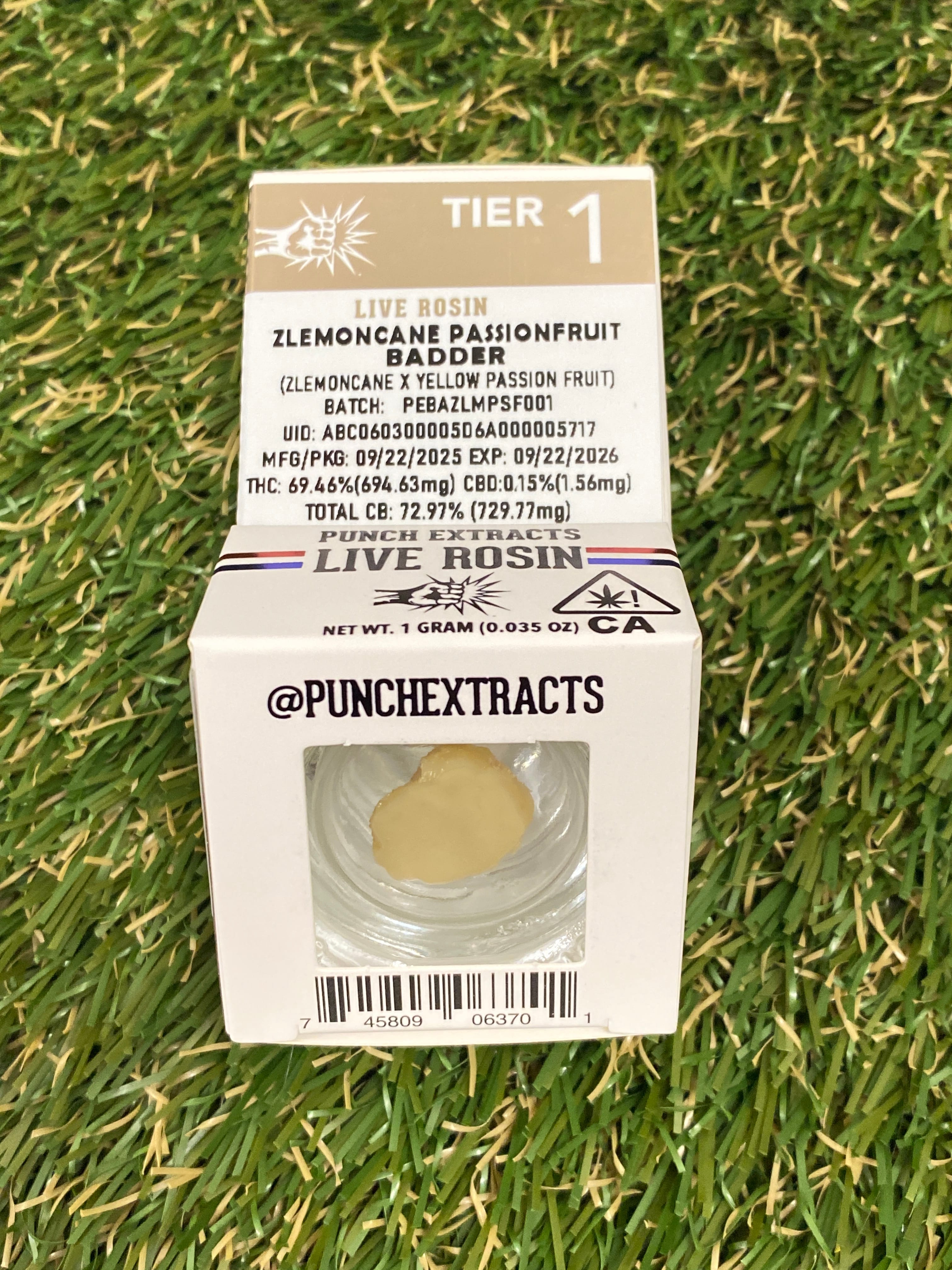 ZLEMONCANE PASSIONFRUIT 1G ROSIN - Punch -  - $58 - Extract (weight - each)