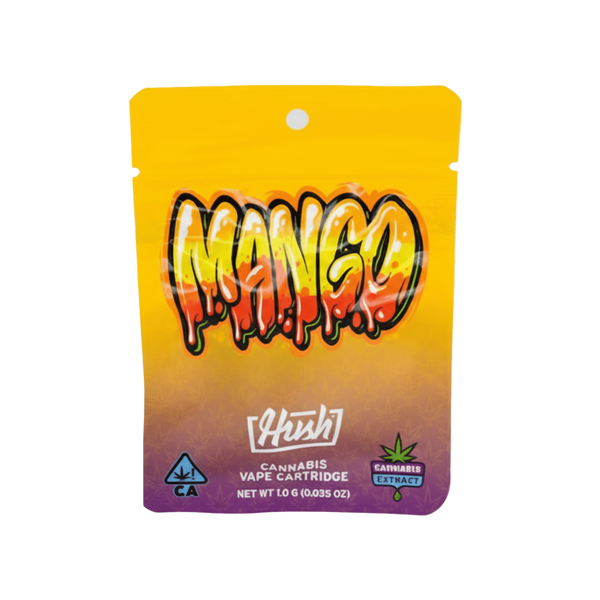 Mango - Distillate - Cart - Hush - One Gram - $14.99 - Vape Cartridges (Universal 510 Battery Required)