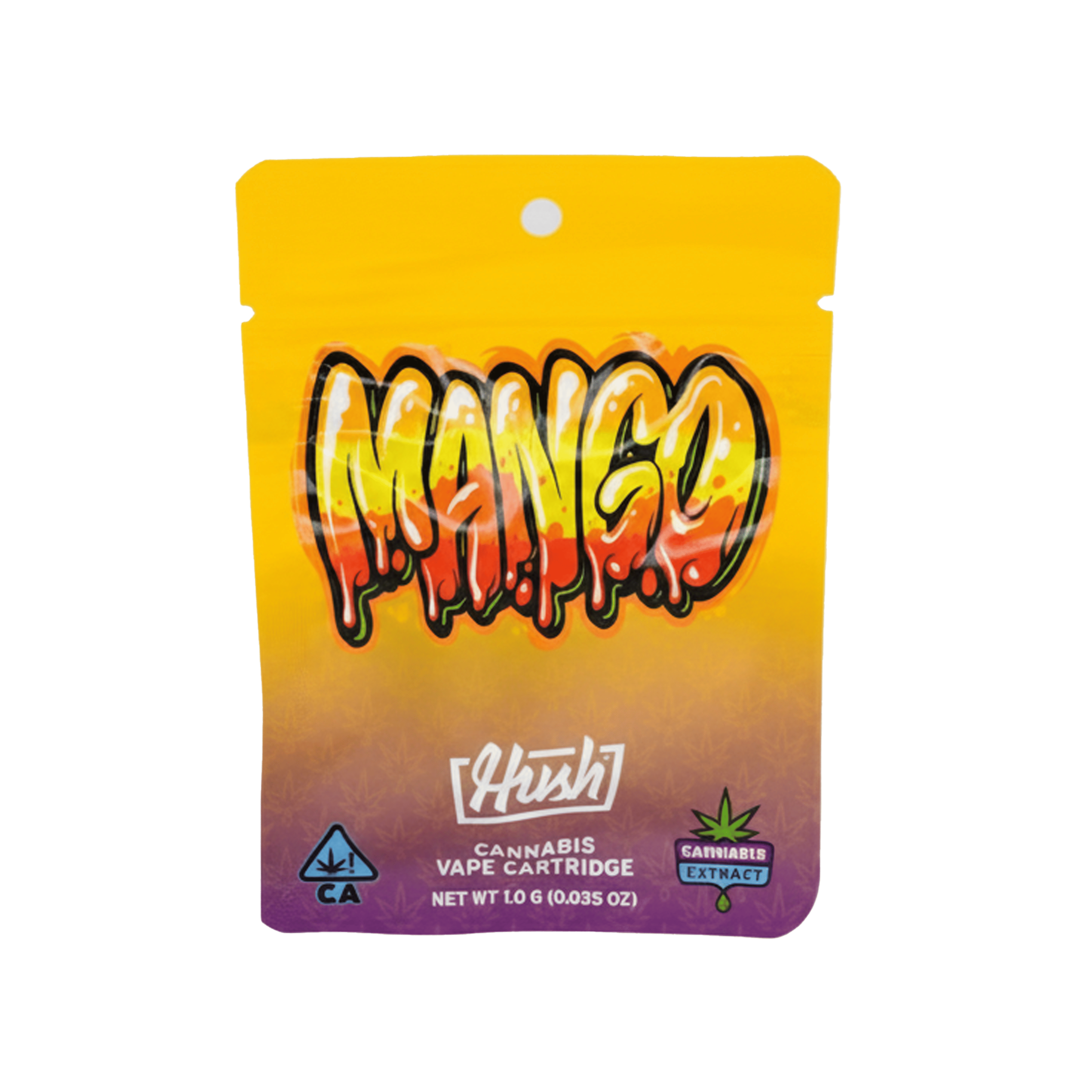 Mango - Distillate - Cart - Hush - One Gram - $14.99 - Vape Cartridges (Universal 510 Battery Required)