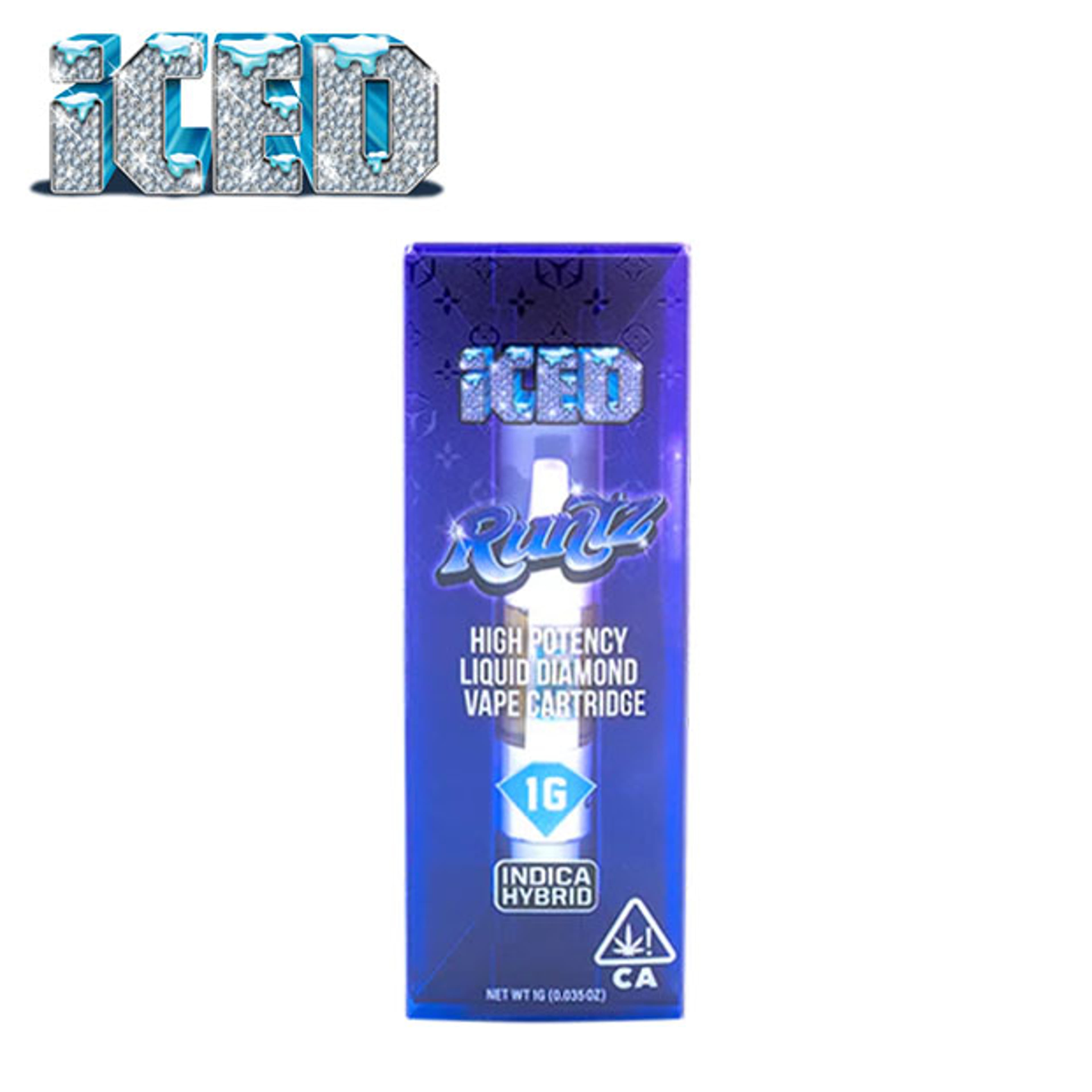 Iced - Runtz - Liquid Diamond Vape Cartridge - 1g *B2G1 EVERYDAY* - Iced - 1g Cart - $17.99 - 510 Cartridges