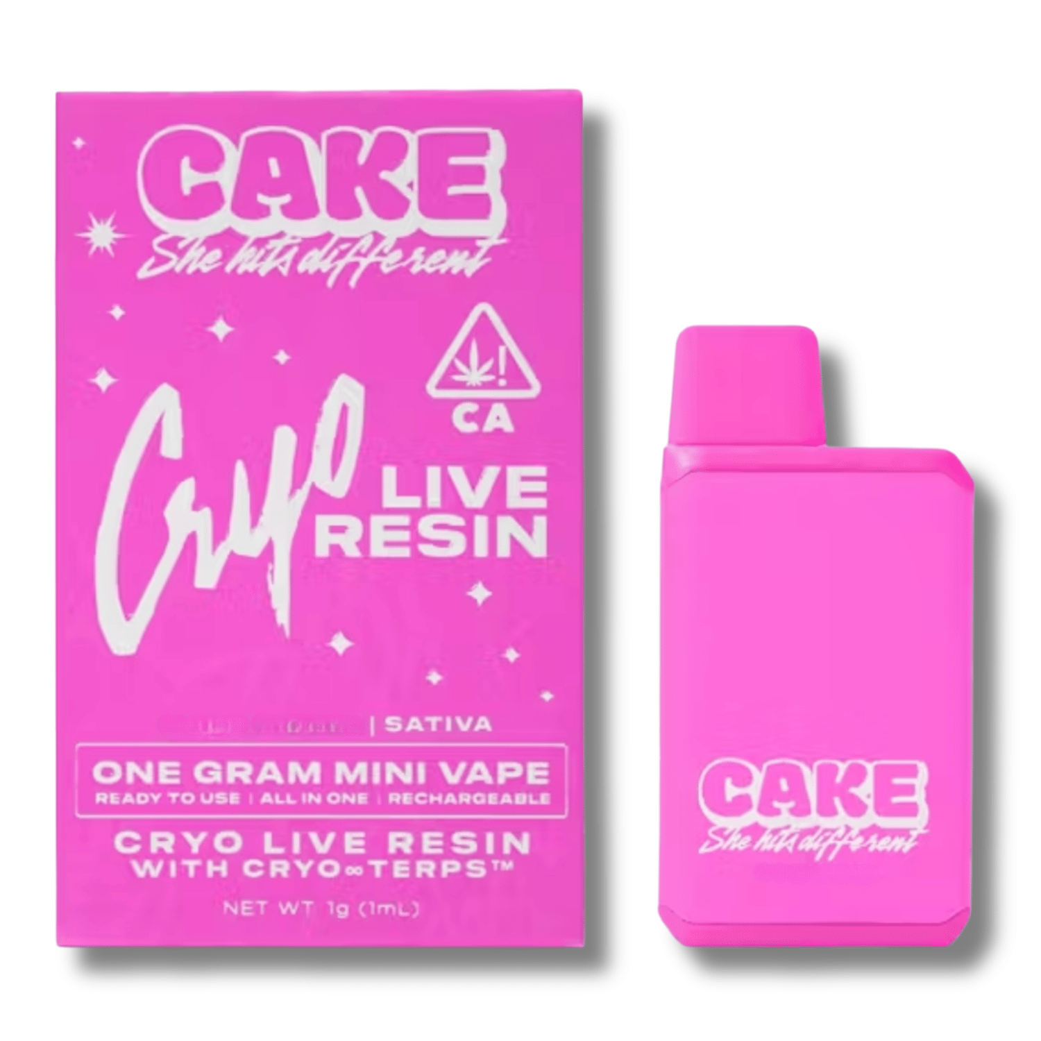 Sour Diesel Live Resin 1g AIO - Cake -  - $33 - Vapes