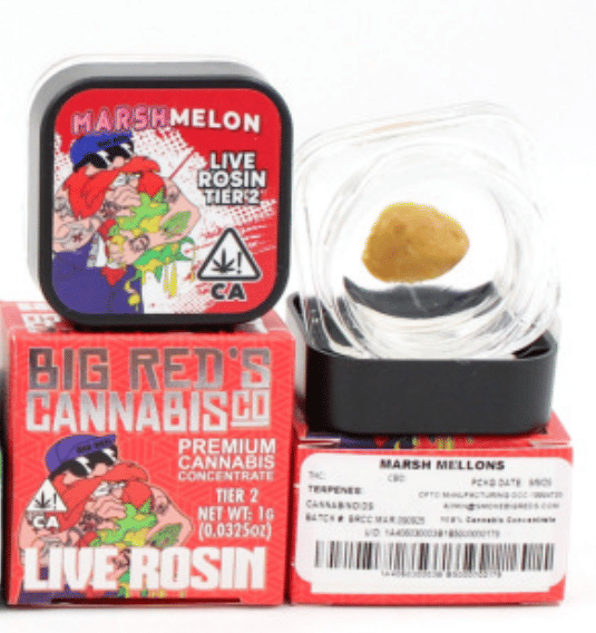 BIG RED - Marshmelon (I/H) - Tier 3 & 4 Rosin - BIG RED - T3 Green Box - $25 - Concentrates