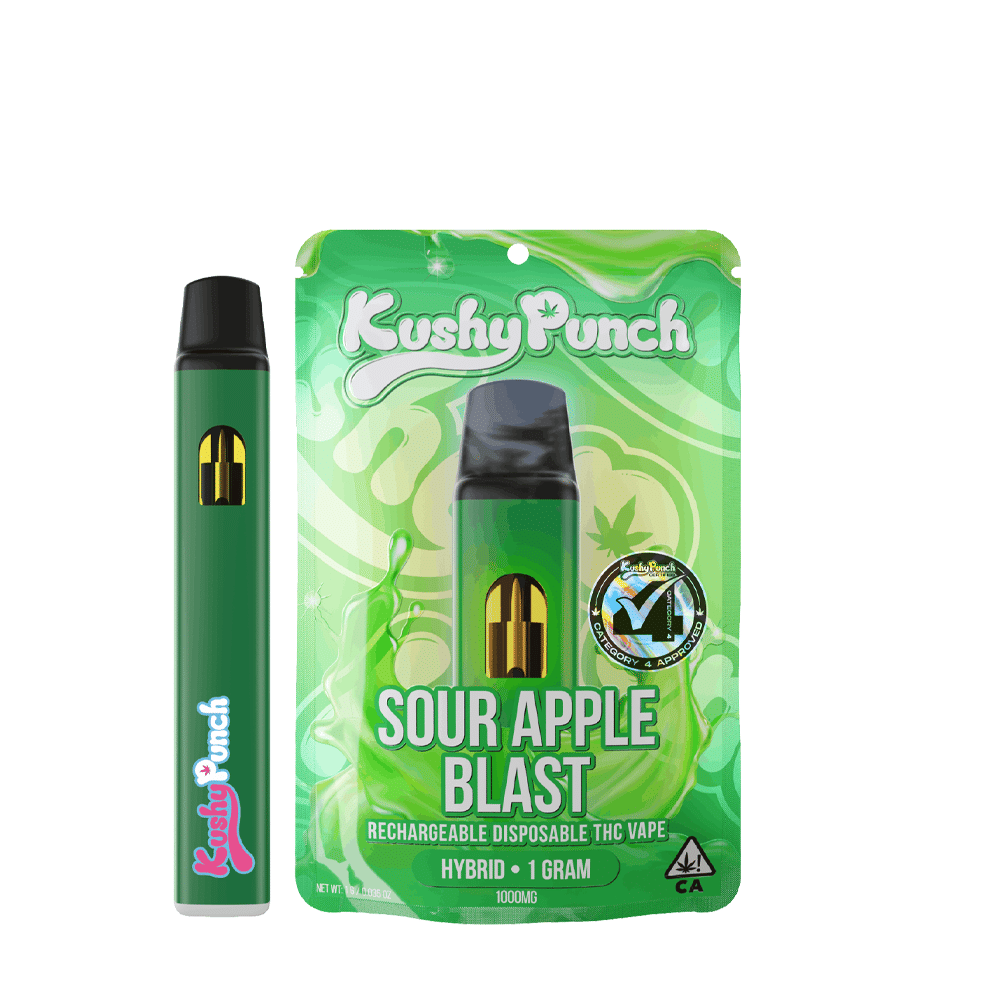 Sour Apple Blast All-In-One Vape (1G) - Kushy Punch -  - $25 - Cartridge