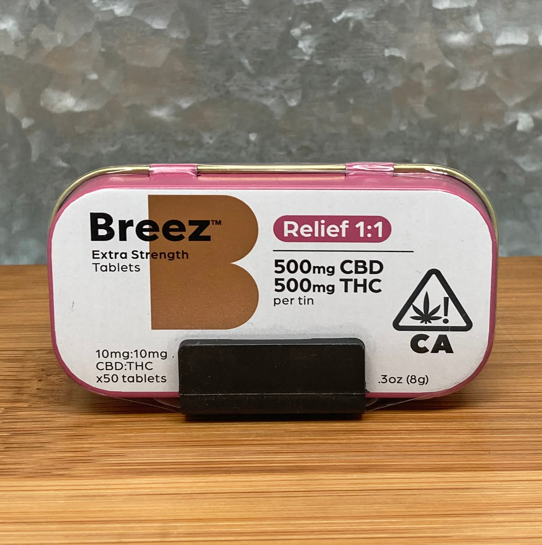 Relief 1:1 THC:CBD Extra Strength Tablet Tin - Breez -  - $70 - Capsule