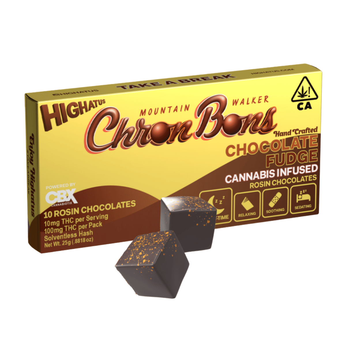 HIGHATUS - Chocolate Fudge Chron Bons (I) - 100mg - Highatus - Box - $24 - Edibles