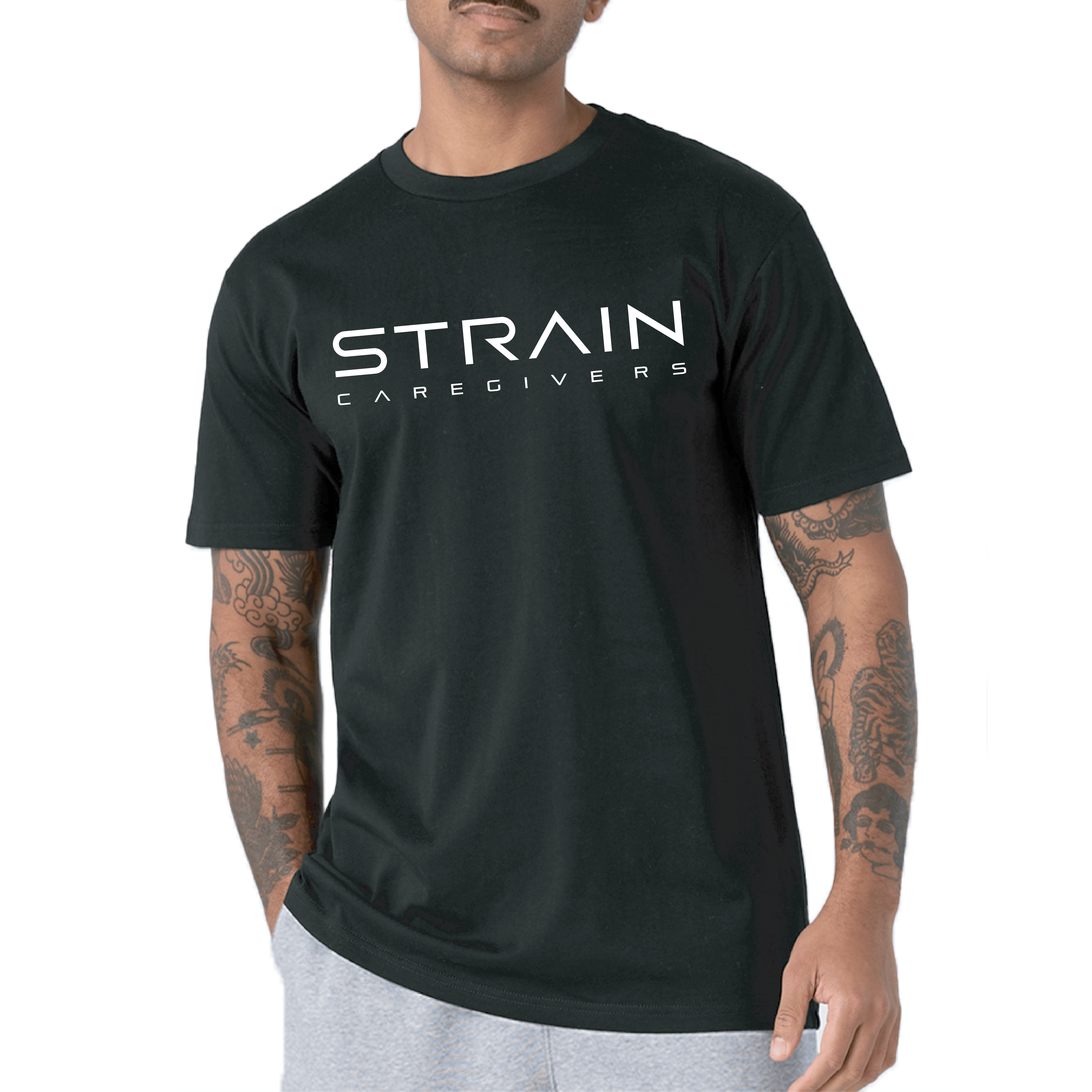 Strain Men's Classic Tee - Black - Strain Caregivers - Small - $24.99 - Merch