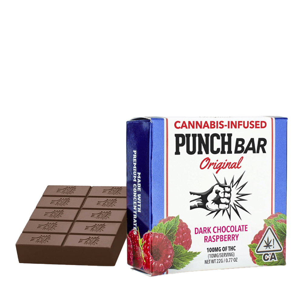 Raspberry Dark Chocolate Bar (100Mg) - Punch Edibles & Extracts - null - $15 - Edible
