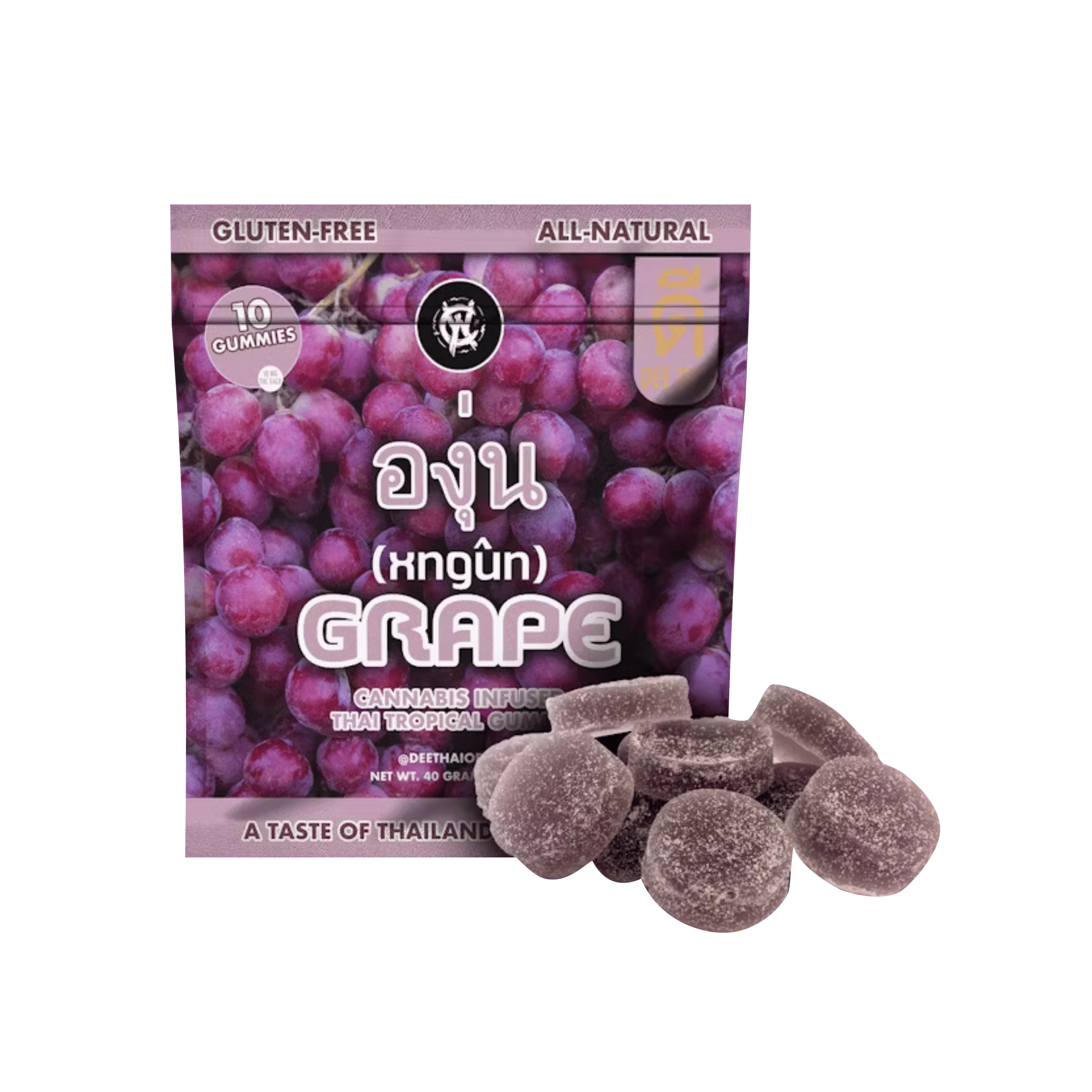 Grape Rosin Infused Thai Tropical Gummies - 100mg - Dee Thai - - $13 - Edibles