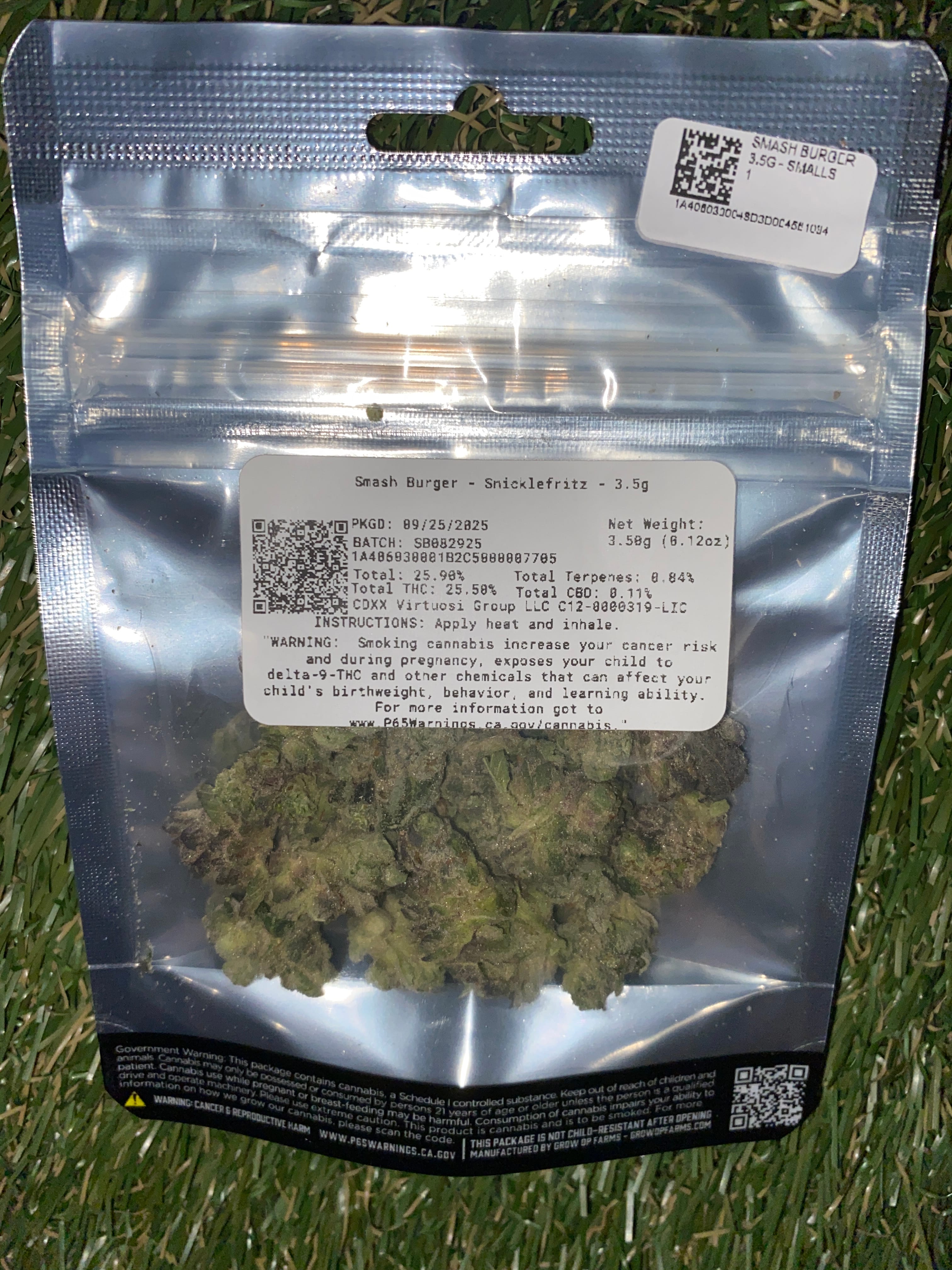 SMASH BURGER 3.5G - SMALLS - SNICKLEFRITZ -  - $11.82 - Flower