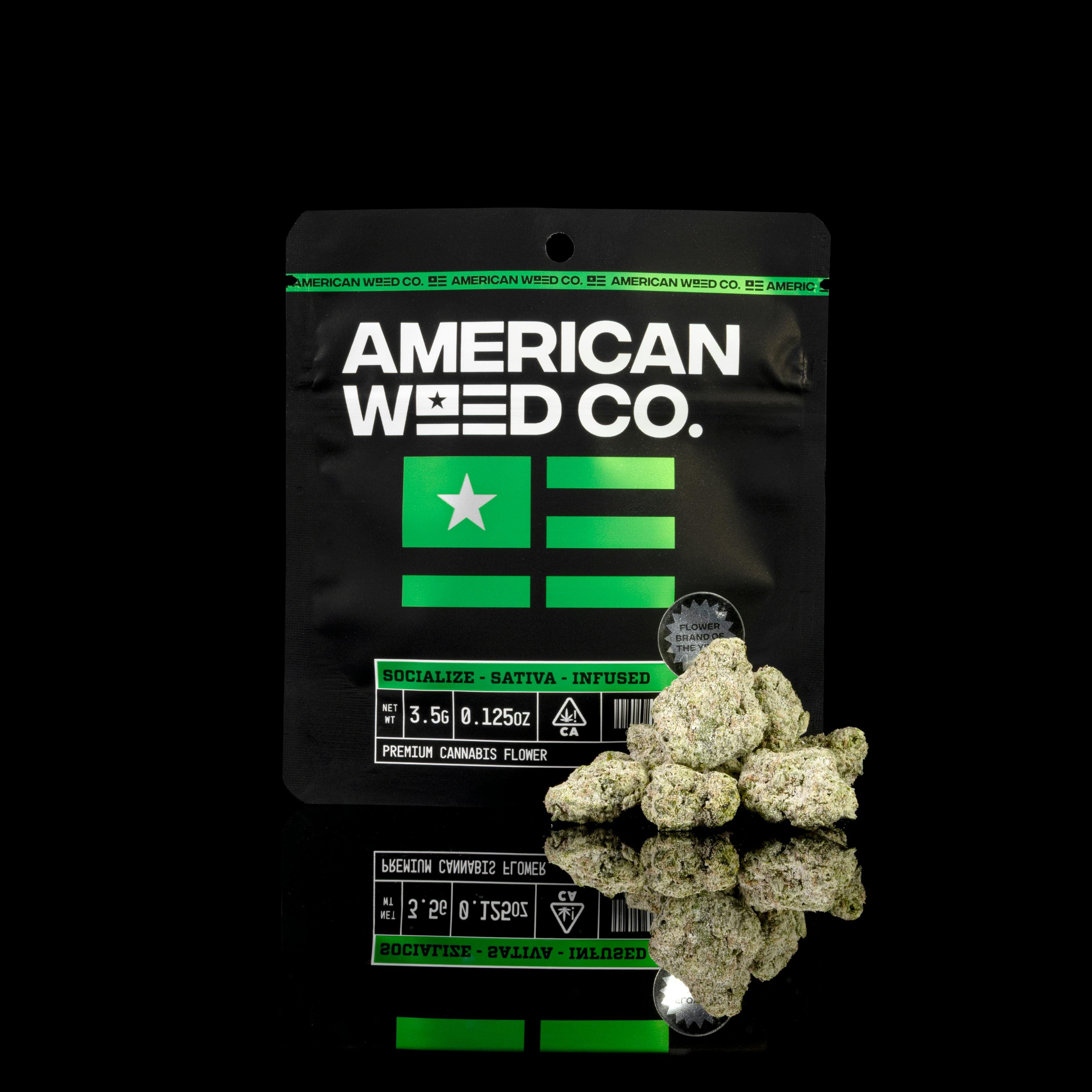 Lemon Haze Infused Flower 3.5g - American Weed Co. -  - $35 - Flower