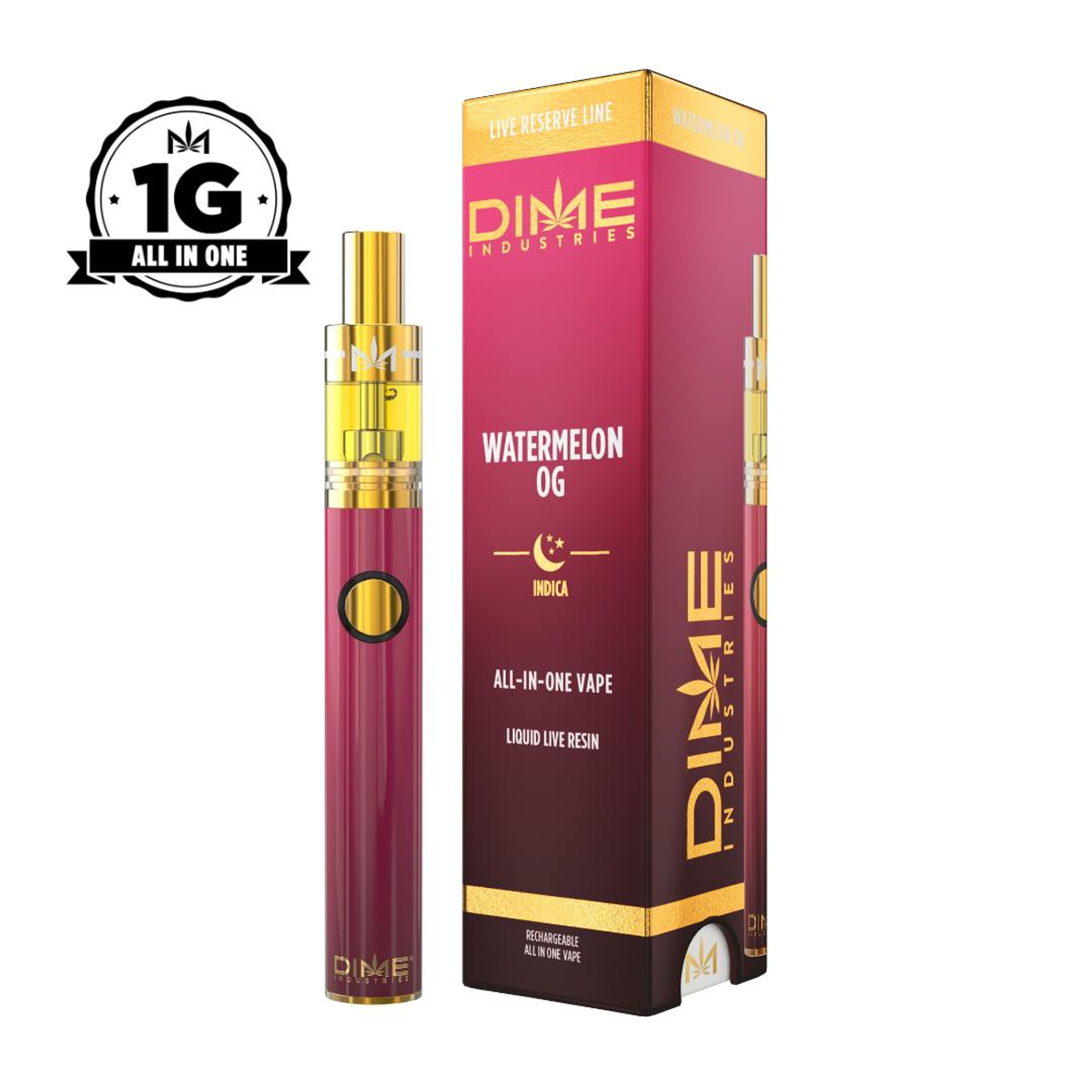 Watermelon OG Live Reserve AIO 1g - Dime Industries - - $34 - Vapes