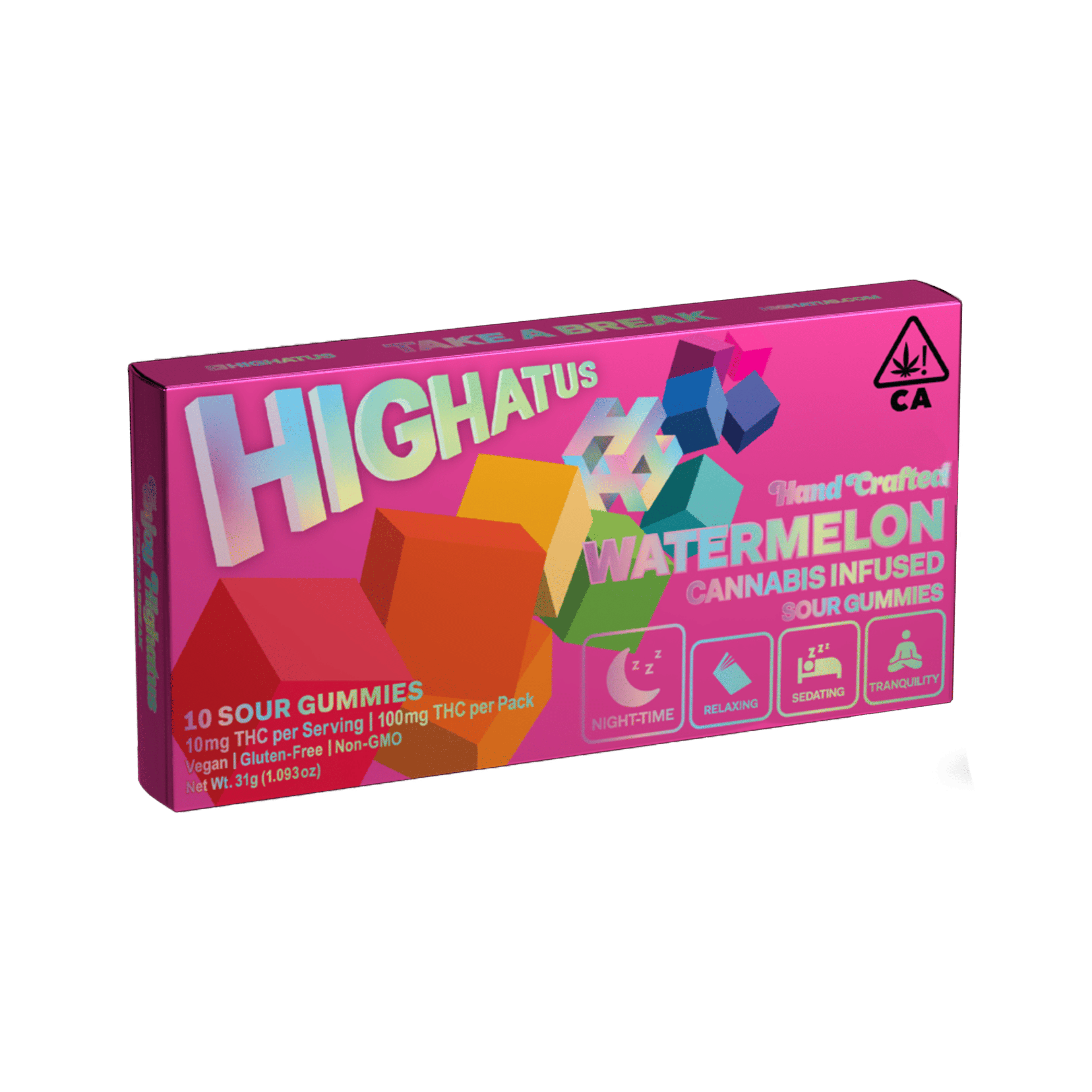 Watermelon Sour Gummies - Highatus - 10 Gummies - $24.99 - Edibles