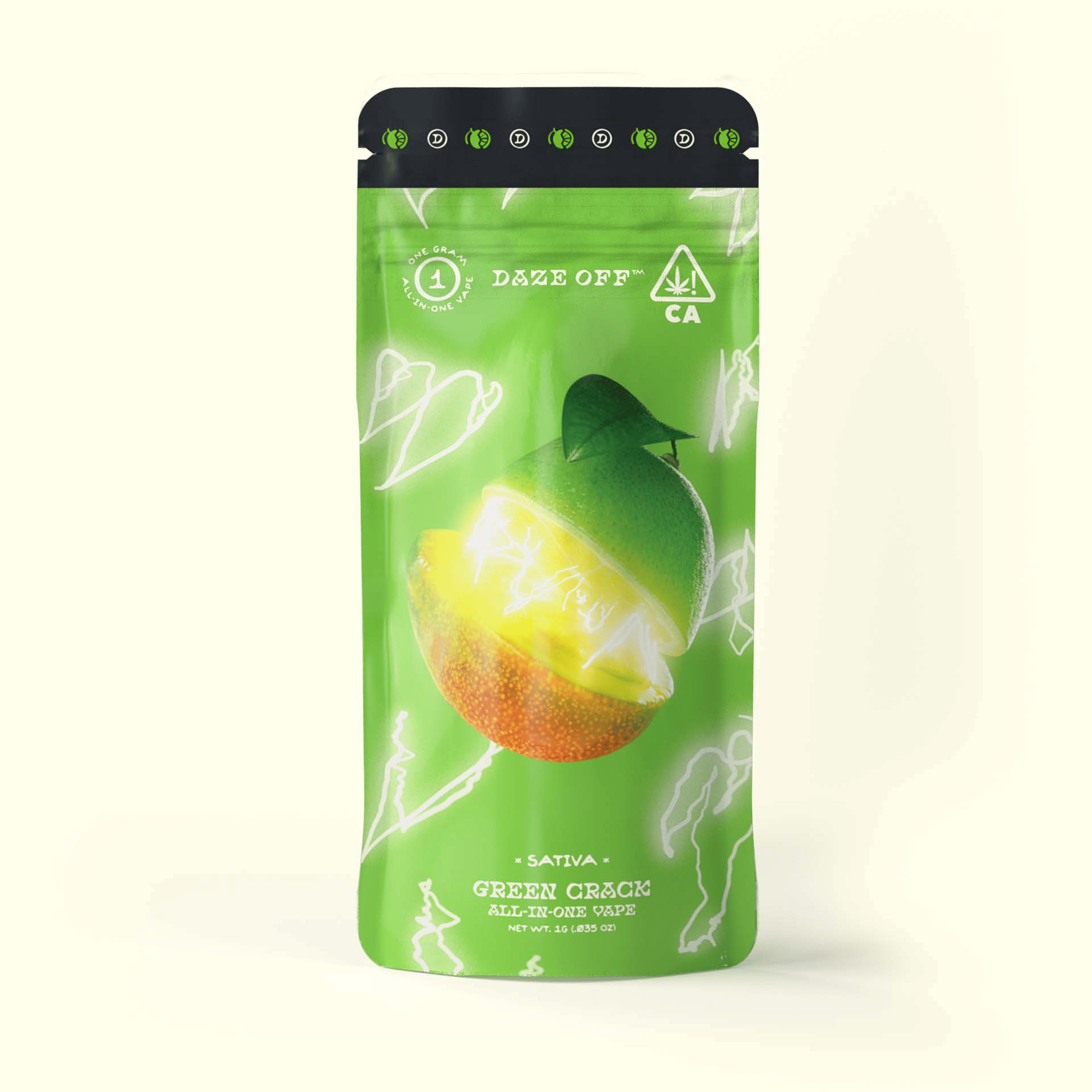 Green Crack All-In-One Vape - Daze Off - Gram - $30 - All-in-Ones