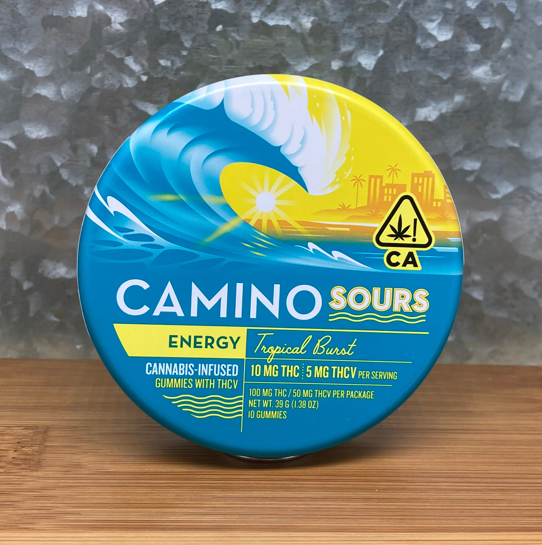 Tropical Burst THCv Energy Camino Sours Gummies 100mg - Kiva -  - $29 - Edible