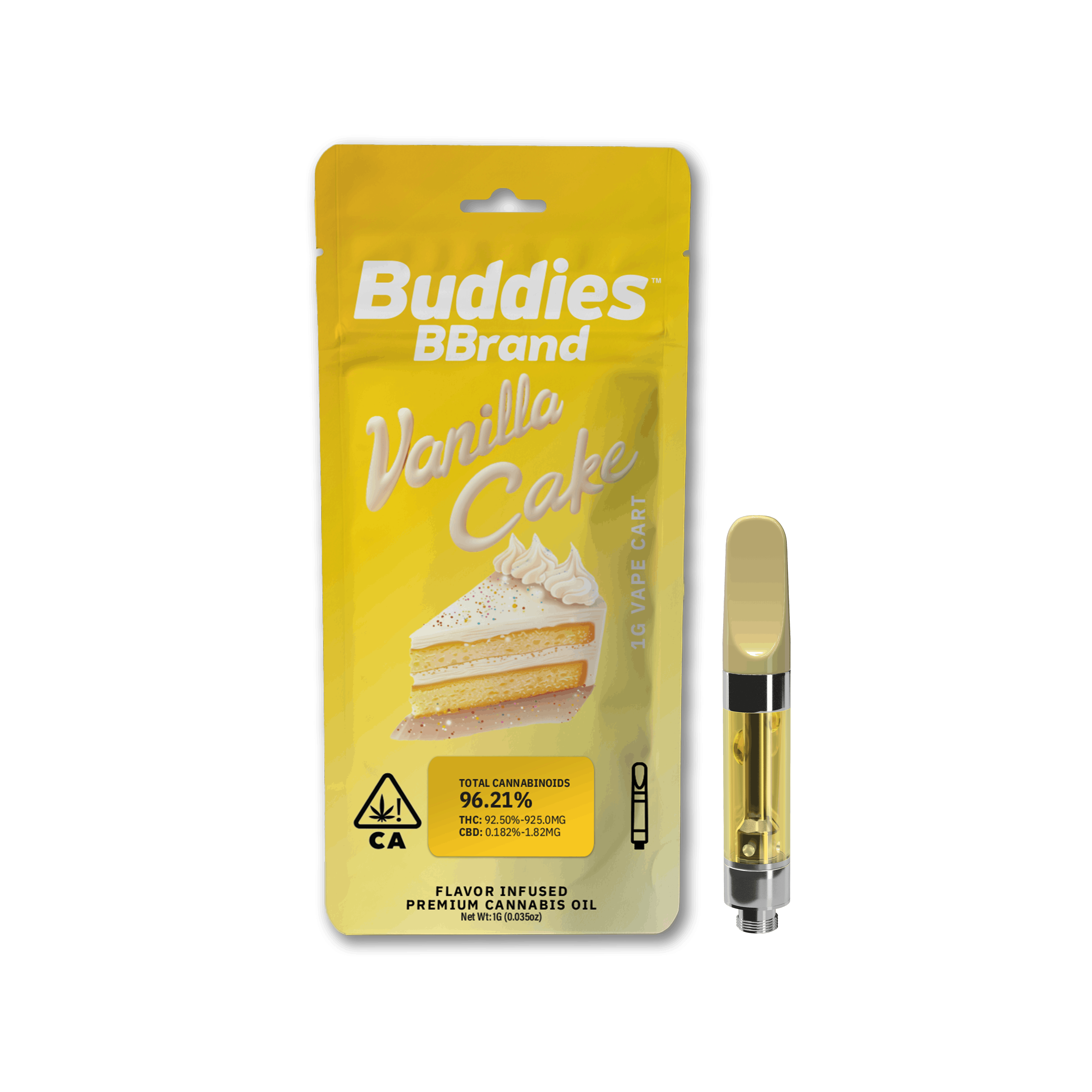 Vanilla Cake 1g Vape - Buddies -  - $15.85 - Vapes