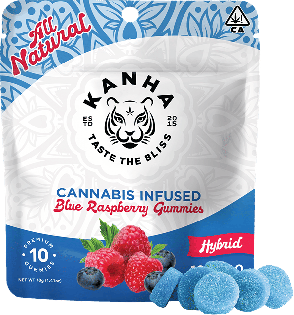 Kanha - Blue Raspberry - Hybrid Gummies 100mg