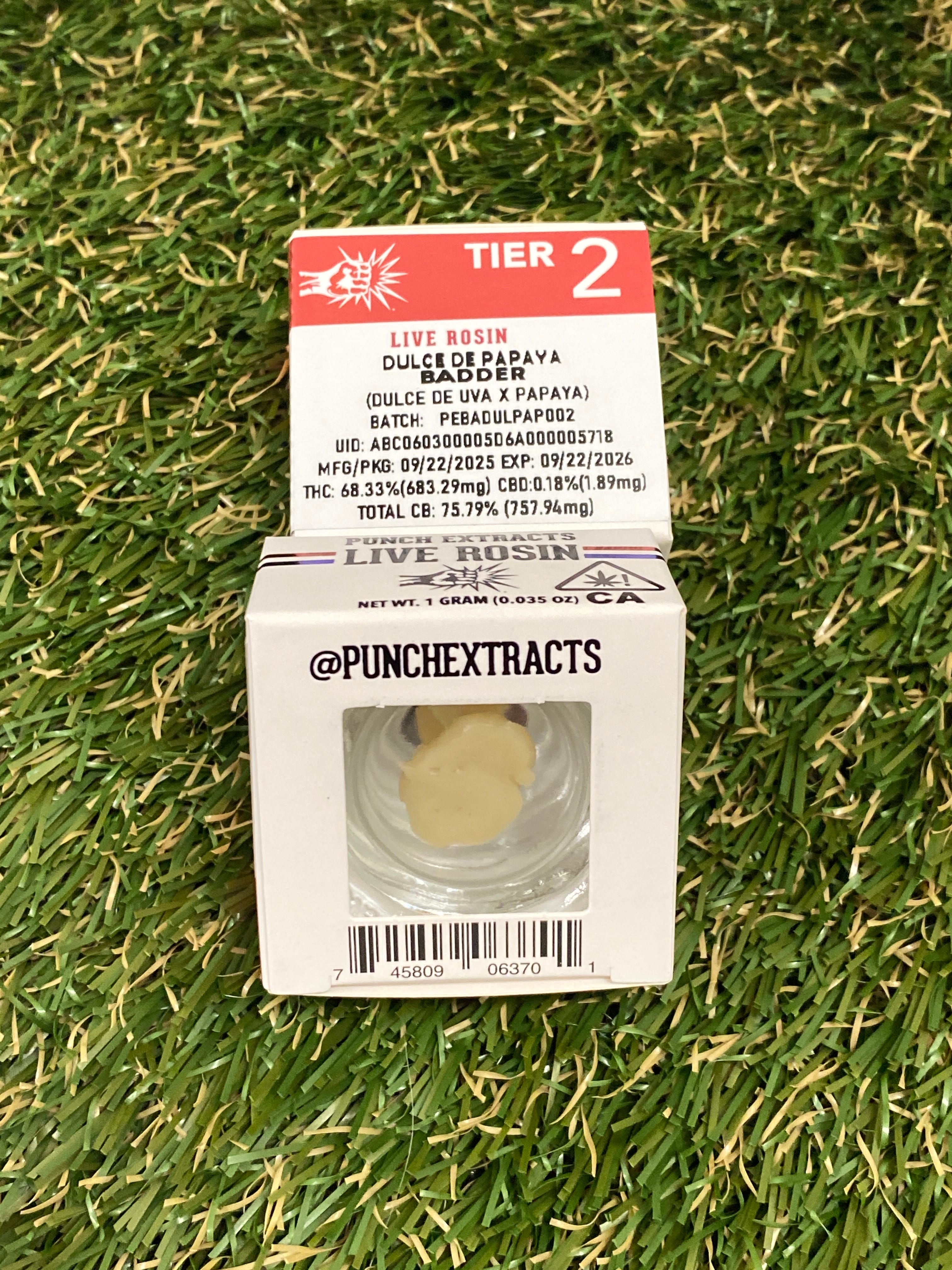 DULCE DE PAPAYA 1G ROSIN - Punch -  - $48 - Extract (weight - each)