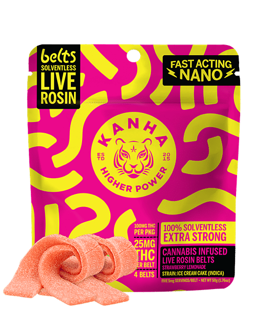 Kanha - Strawberry Lemonade - Indica NANO Rosin Belts 100mg