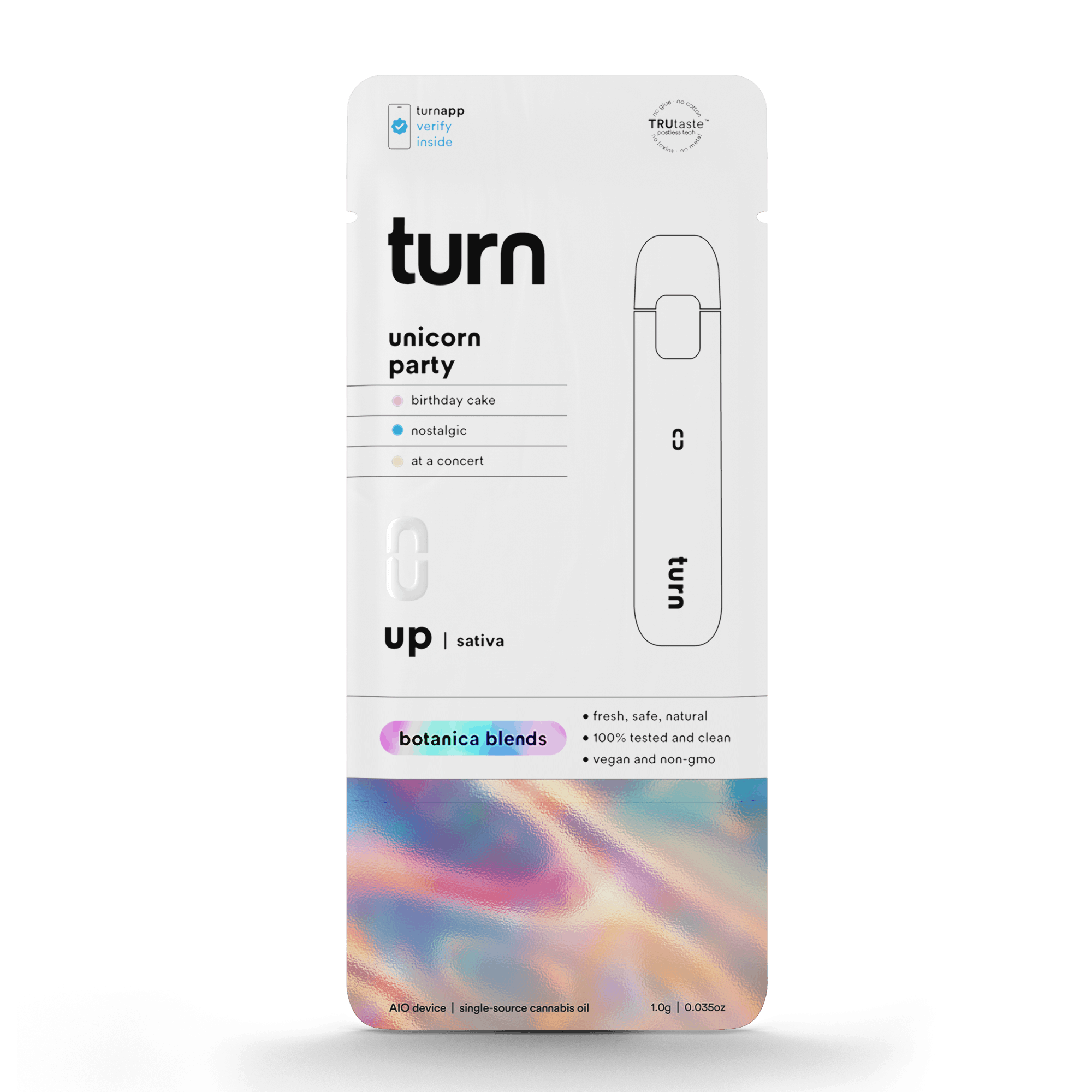 Turn - Unicorn Party - Botanical Blend Disposable - 1g - Turn - Unicorn Party - $26.99 - Disposable Vapes