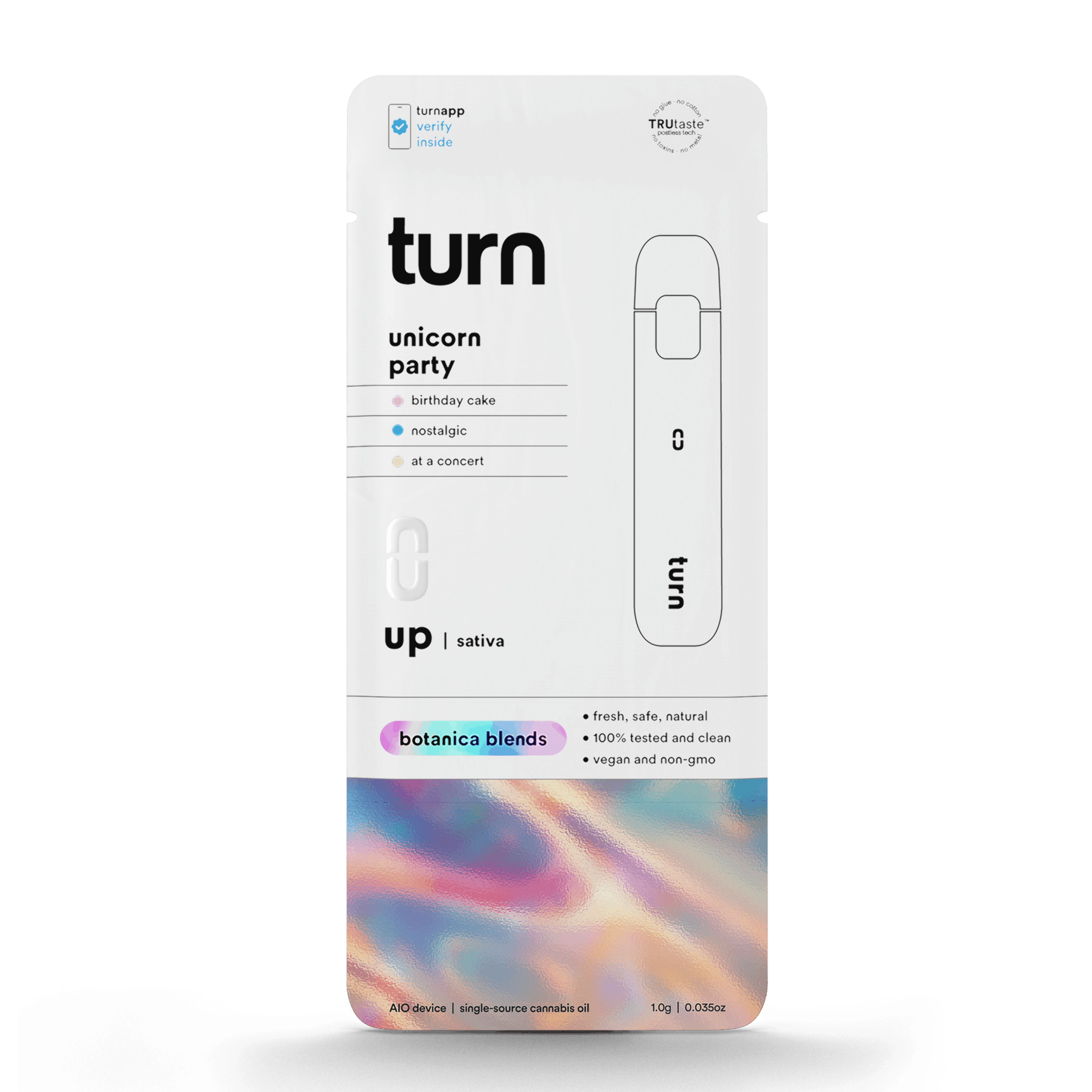 Turn - Unicorn Party - Botanical Blend Disposable - 1g - Turn - Unicorn Party - $26.99 - Disposable Vapes
