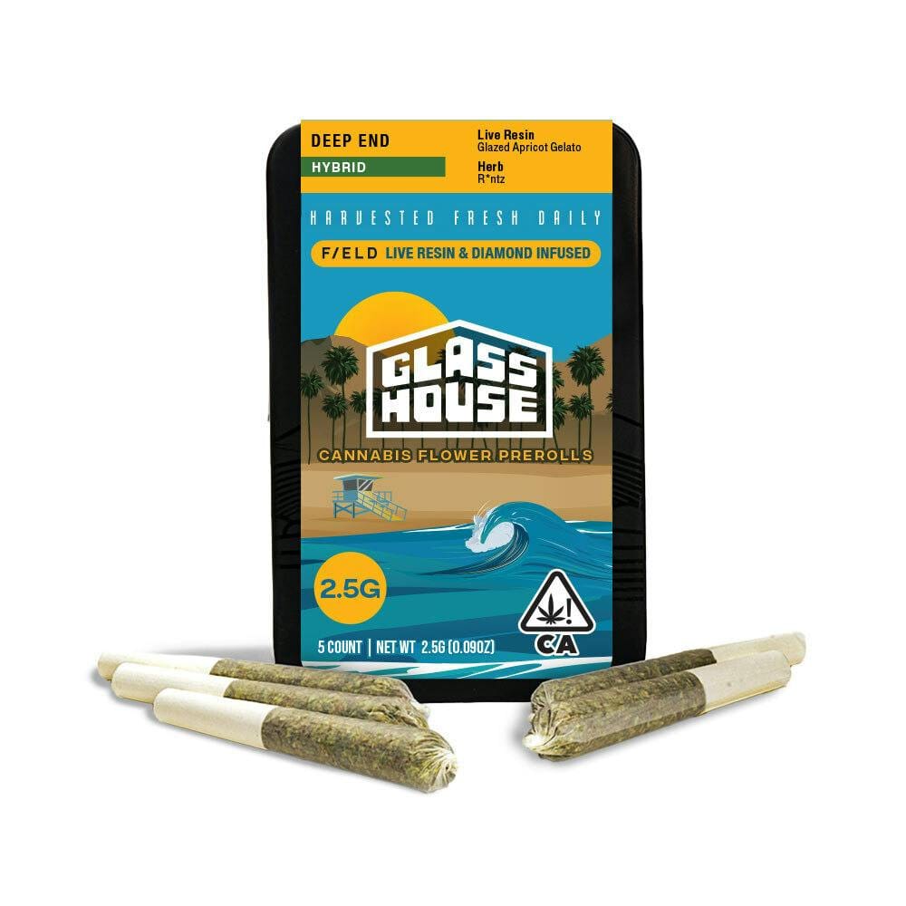 Deep End - Live Resin & Diamond Infused Pre-Rolls - Glass House Farms - 2.5g (5-Pack) - $37.99 - Infused Pre-Rolls