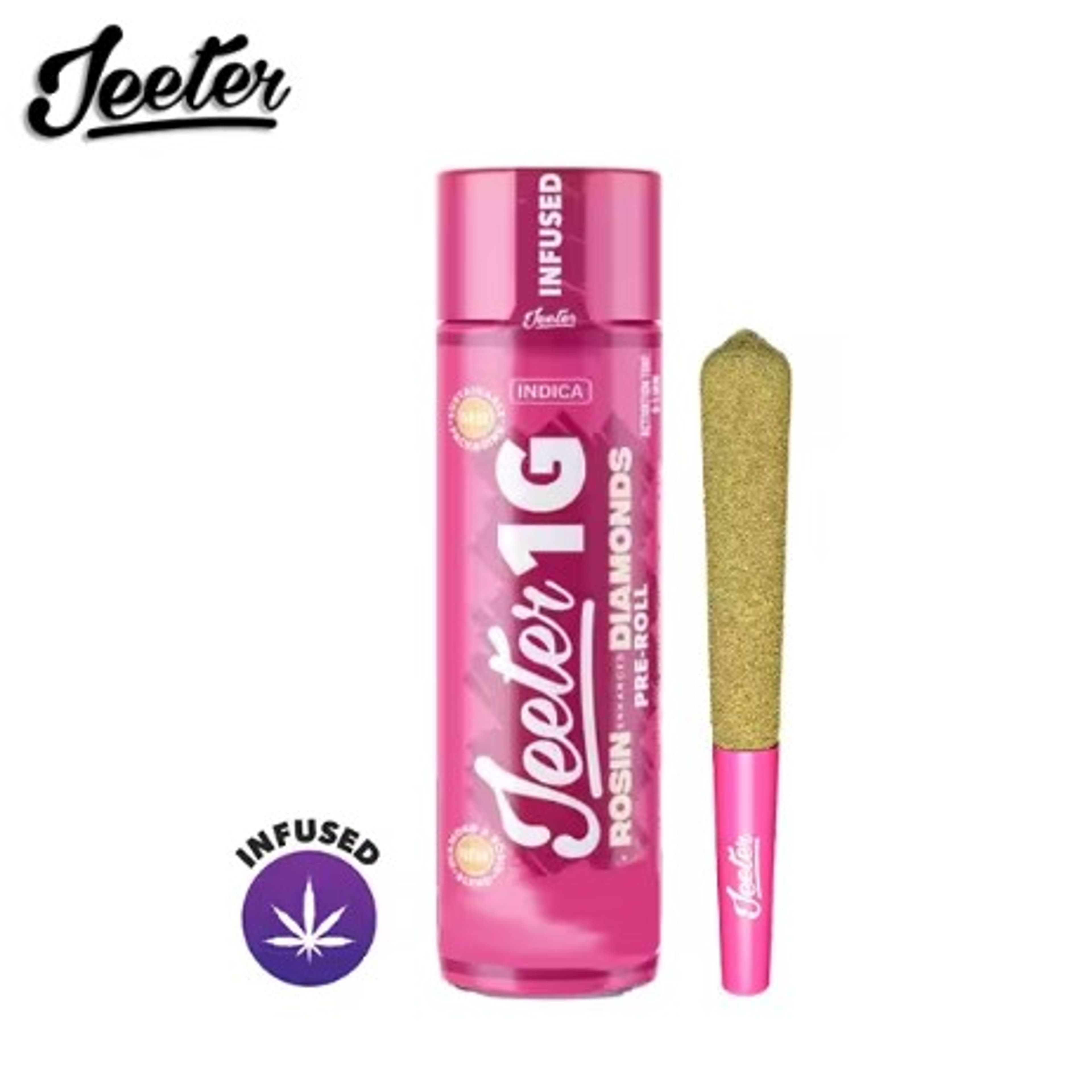 Infused Jeeter - Granddaddy Purp - Rosin Enhanced Diamonds Pre-Roll - 1g - Jeeter - Rosin Enhanced 1g - $13.99 - Pre-Rolls