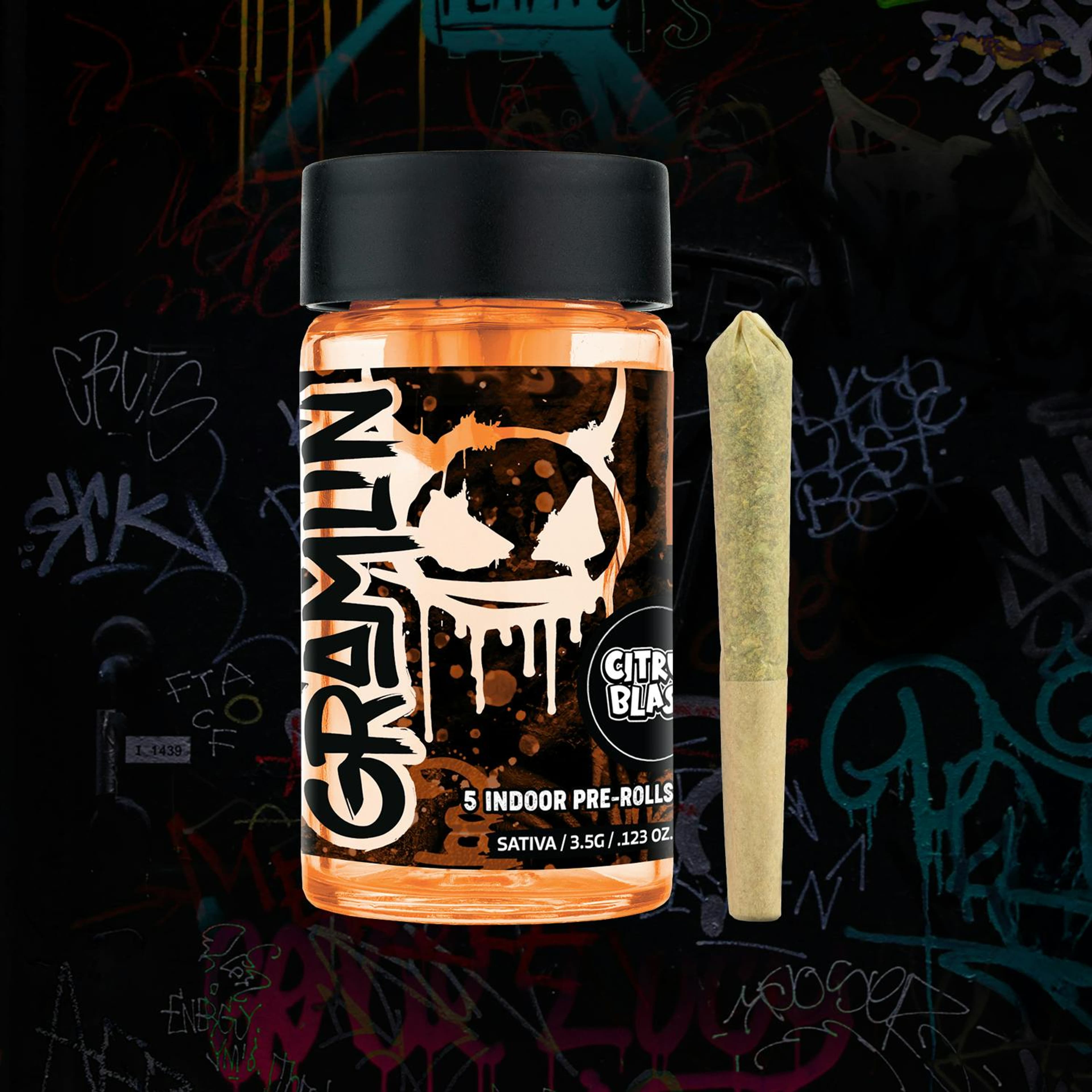Citrus Blast Preroll 3.5g (5ct) - GRAMLIN - - $19.50 - Pre-Rolls