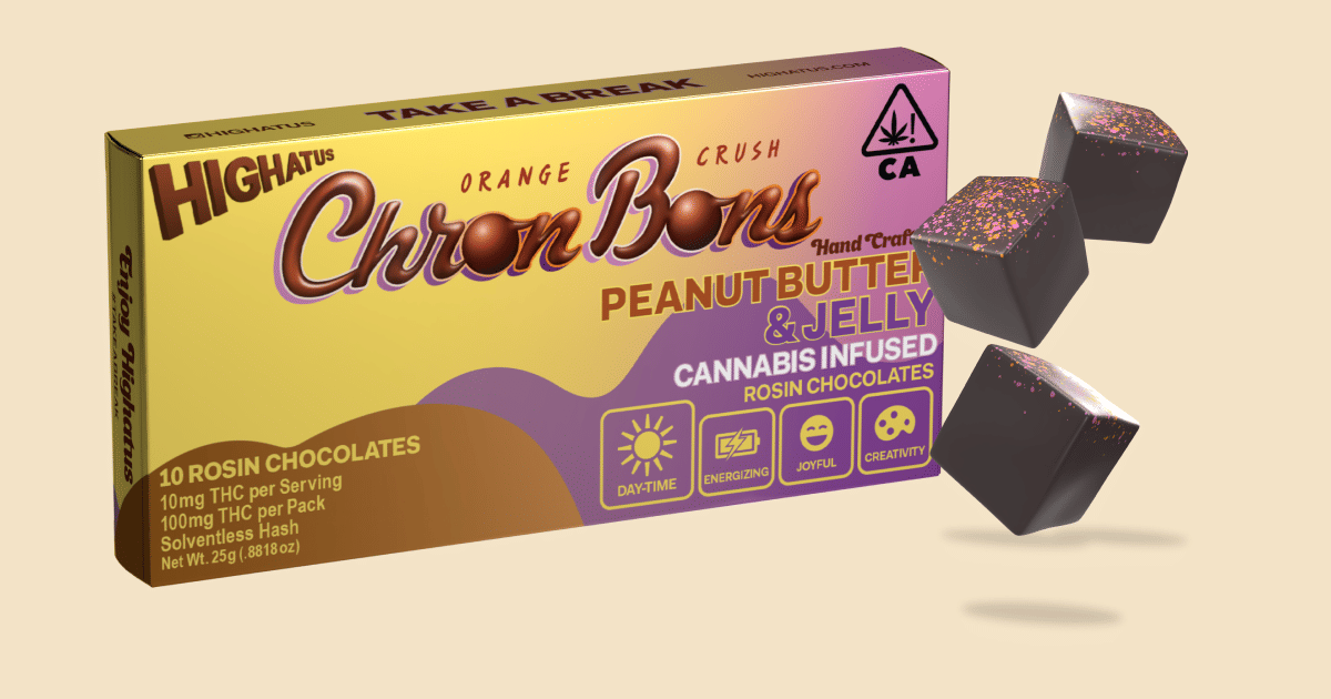 HIGHATUS - PB&J Chocolate Chron Bons (S) - 100mg - Highatus - Box - $24 - Edibles