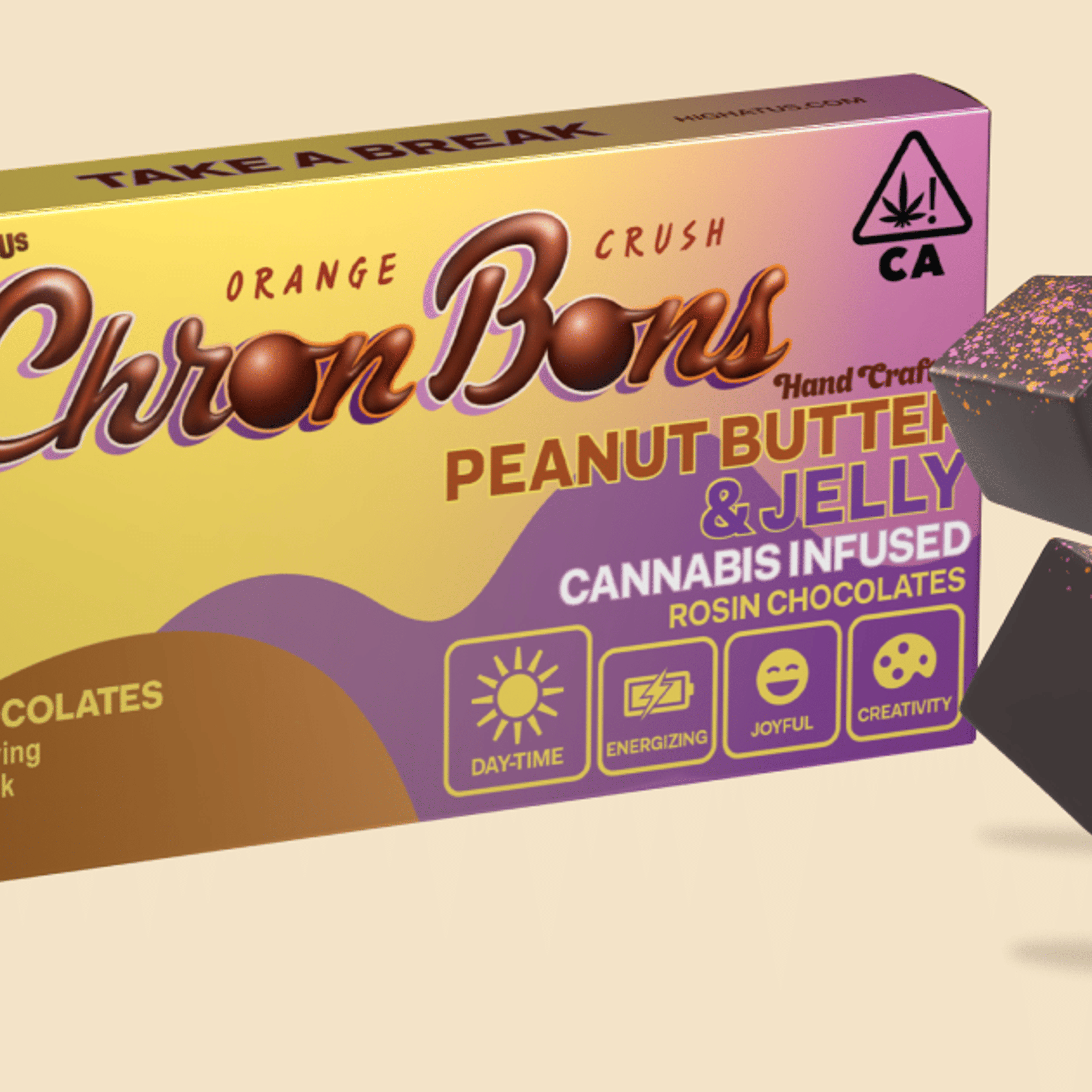 HIGHATUS - PB&J Chocolate Chron Bons (S) - 100mg - Highatus - Box - $24 - Edibles