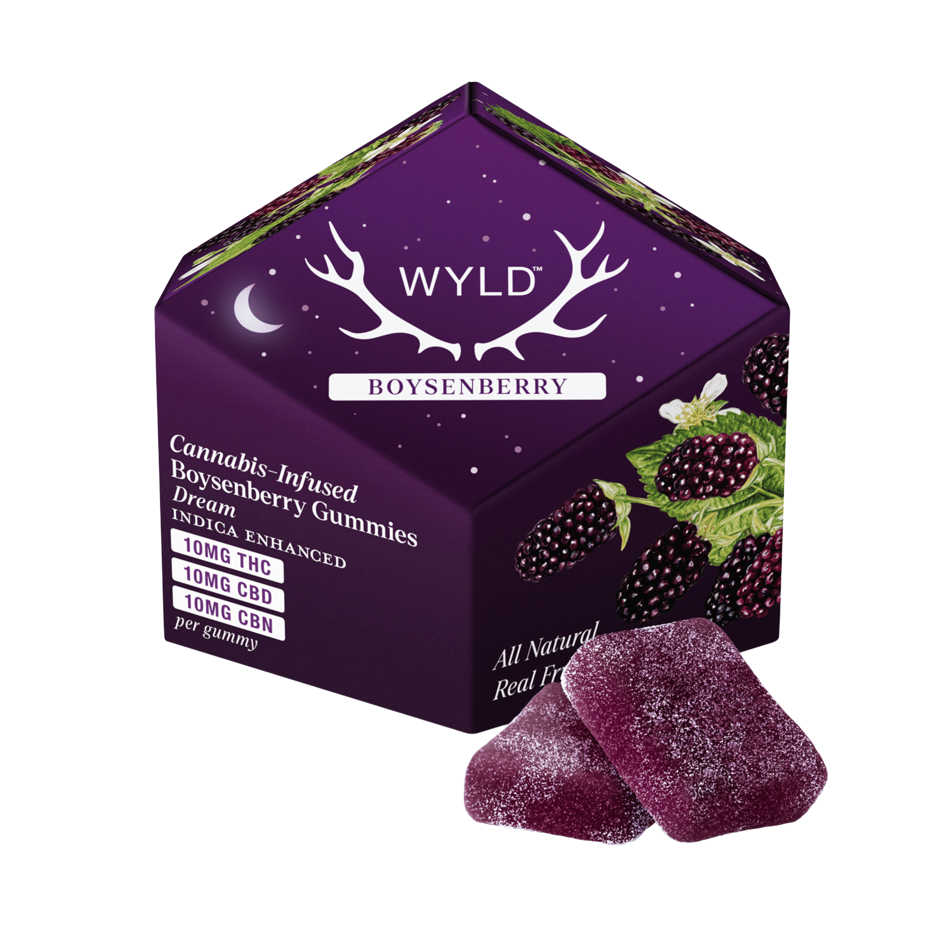 Boysenberry 1:1:1 THC: CBD: CBN  - 100mg - WYLD -  - $17 - Edibles