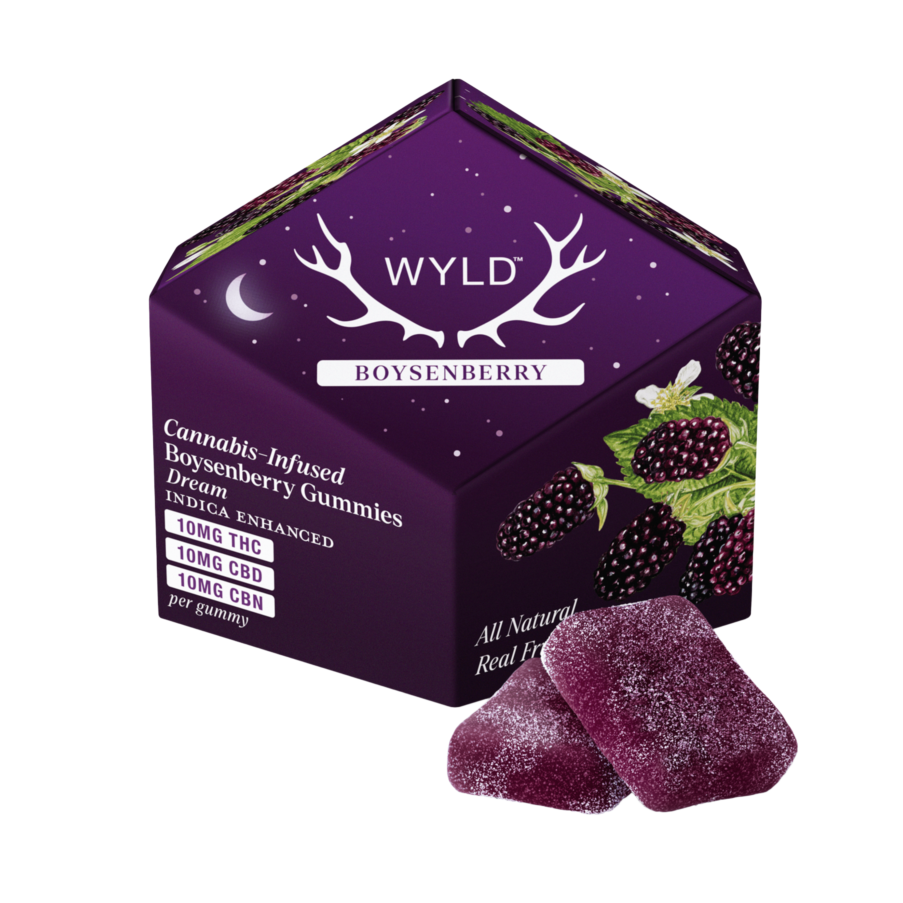 Boysenberry 1:1:1 THC: CBD: CBN - 100mg - WYLD - - $17 - Edibles