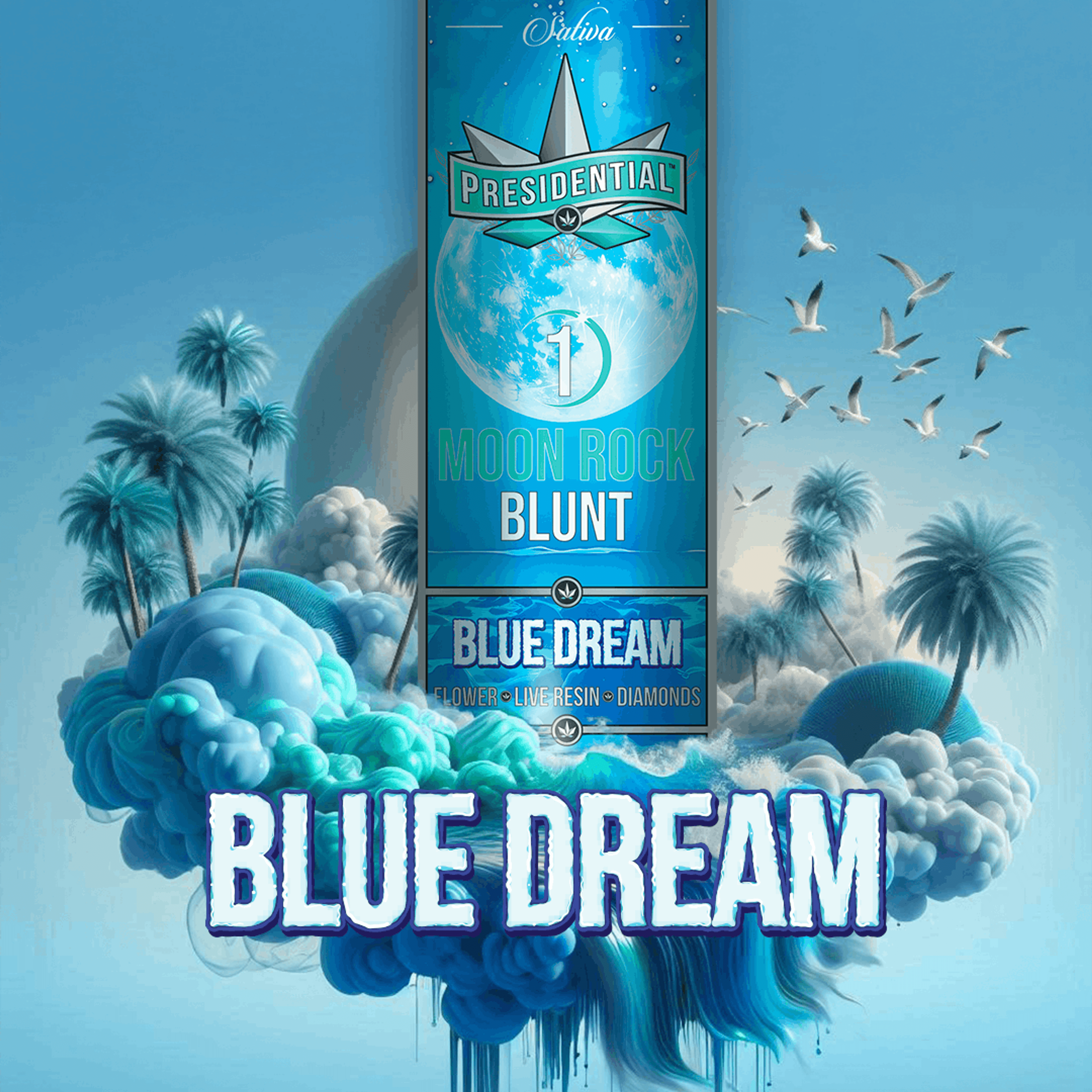 Blue Dream 1.5 g Moon Rock Blunt - Presidential - - $18 - Flowers