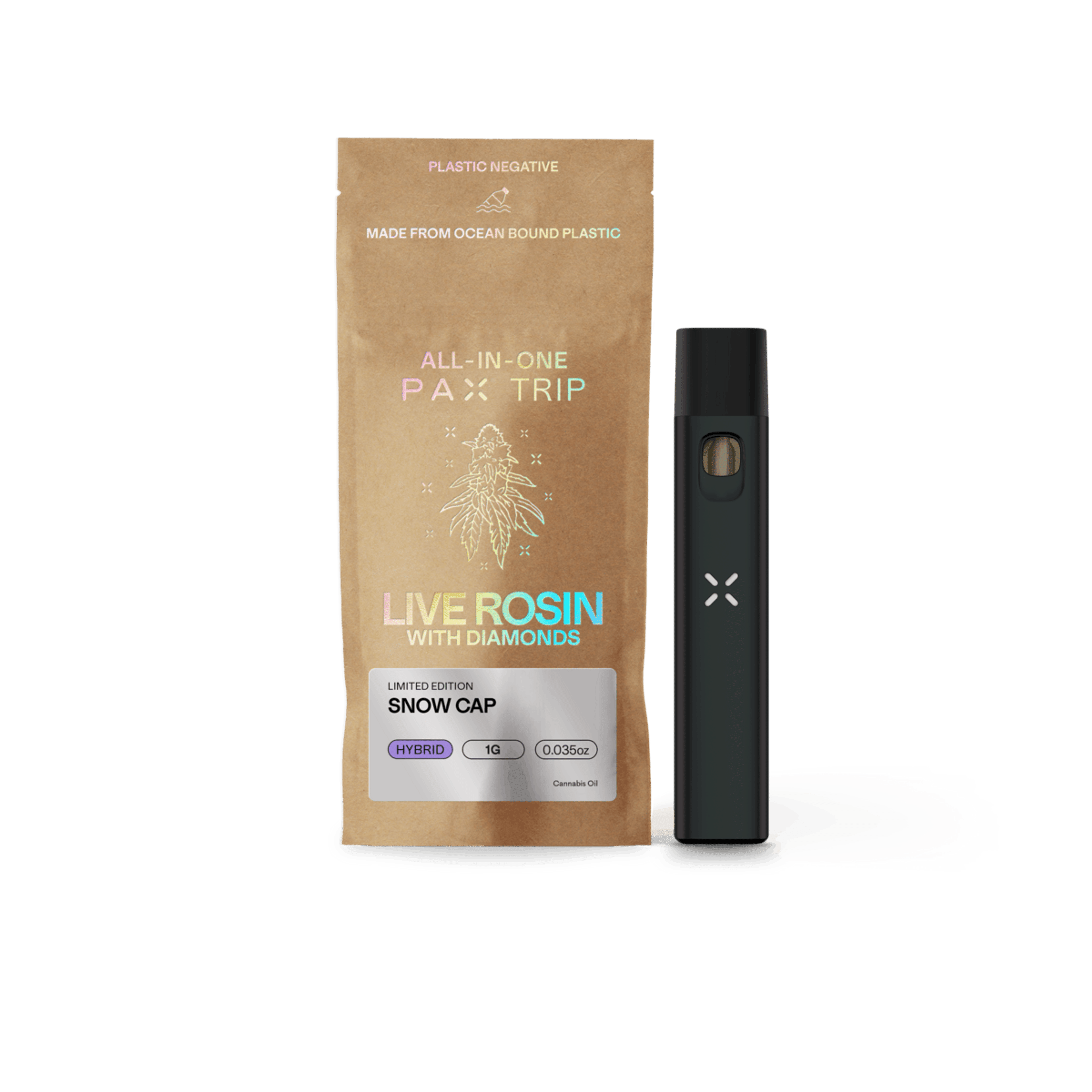 PAX - Snow Cap (H) - 1g AIO Live Rosin with Diamonds Vape - Pax - Vape - $52 - Vapes