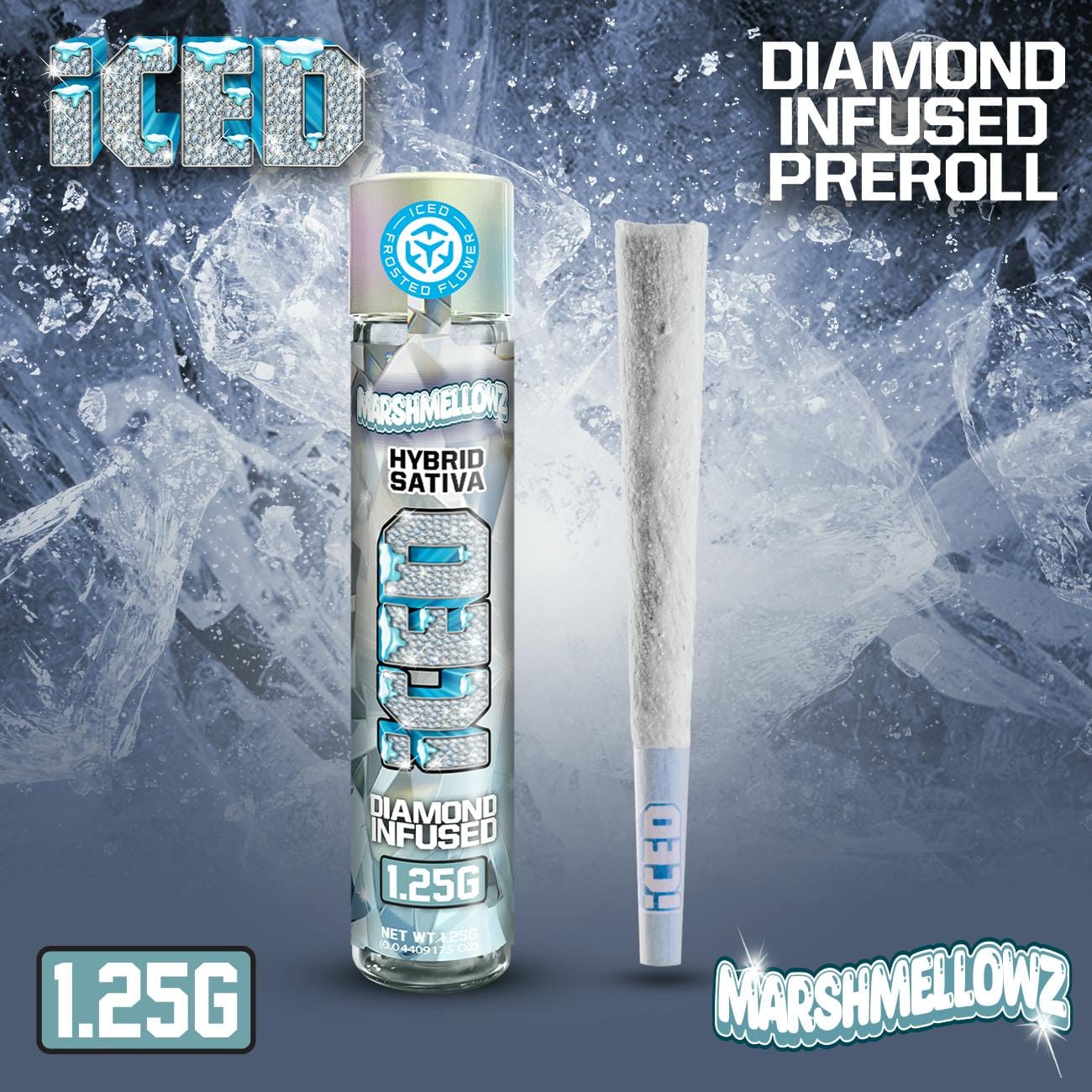 MARSHMELLOWZ 1.25G INFUSED - ICED -  - $10 - Pre-Roll Infused