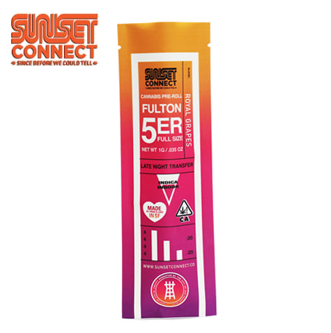 Sunset Connect (Fulton 5'er) - Royal Grapes - Pre-Roll - 1g