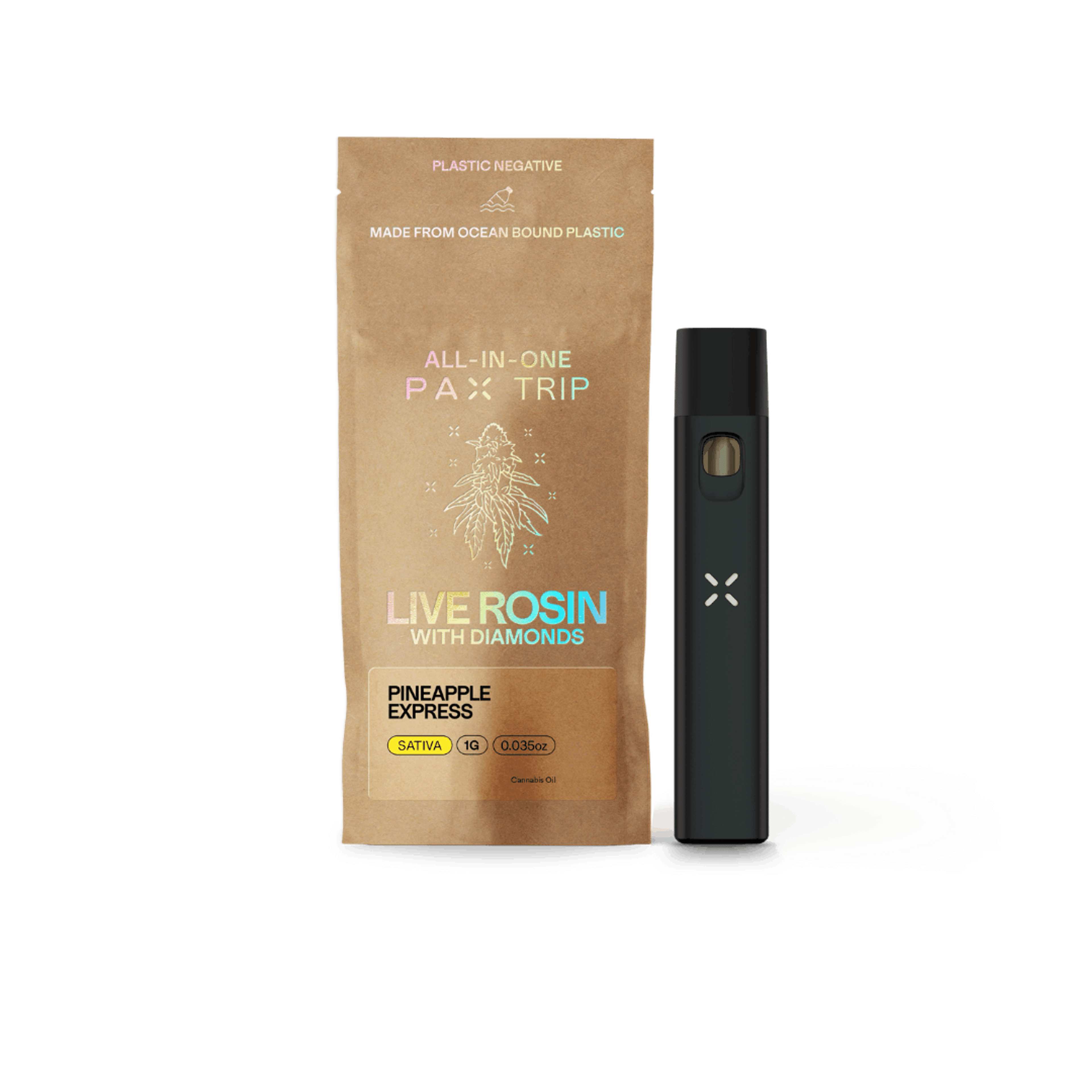 Live Rosin with Diamonds | Pineapple Express 1g AIO - PAX - - $60.99 - Vape