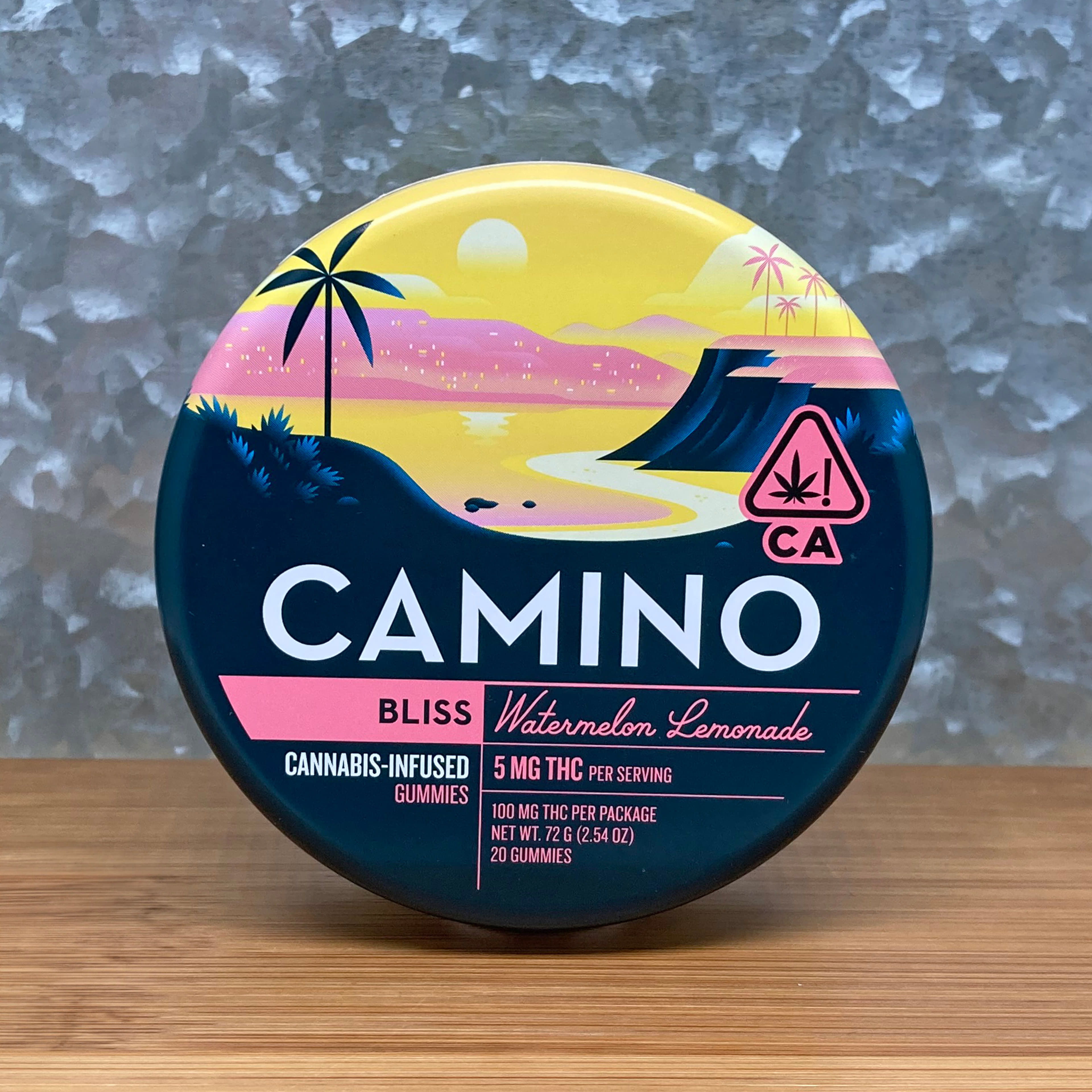 Watermelon Lemonade Bliss Camino Gummies 100mg - Kiva - - $26 - Edible