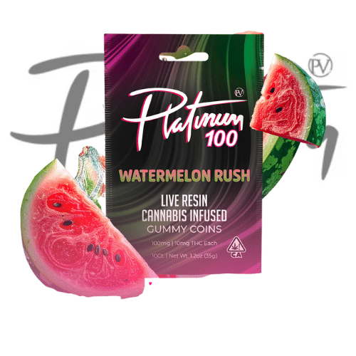 Watermelon Rush (10) 100MG Live Resin Gummy Coins